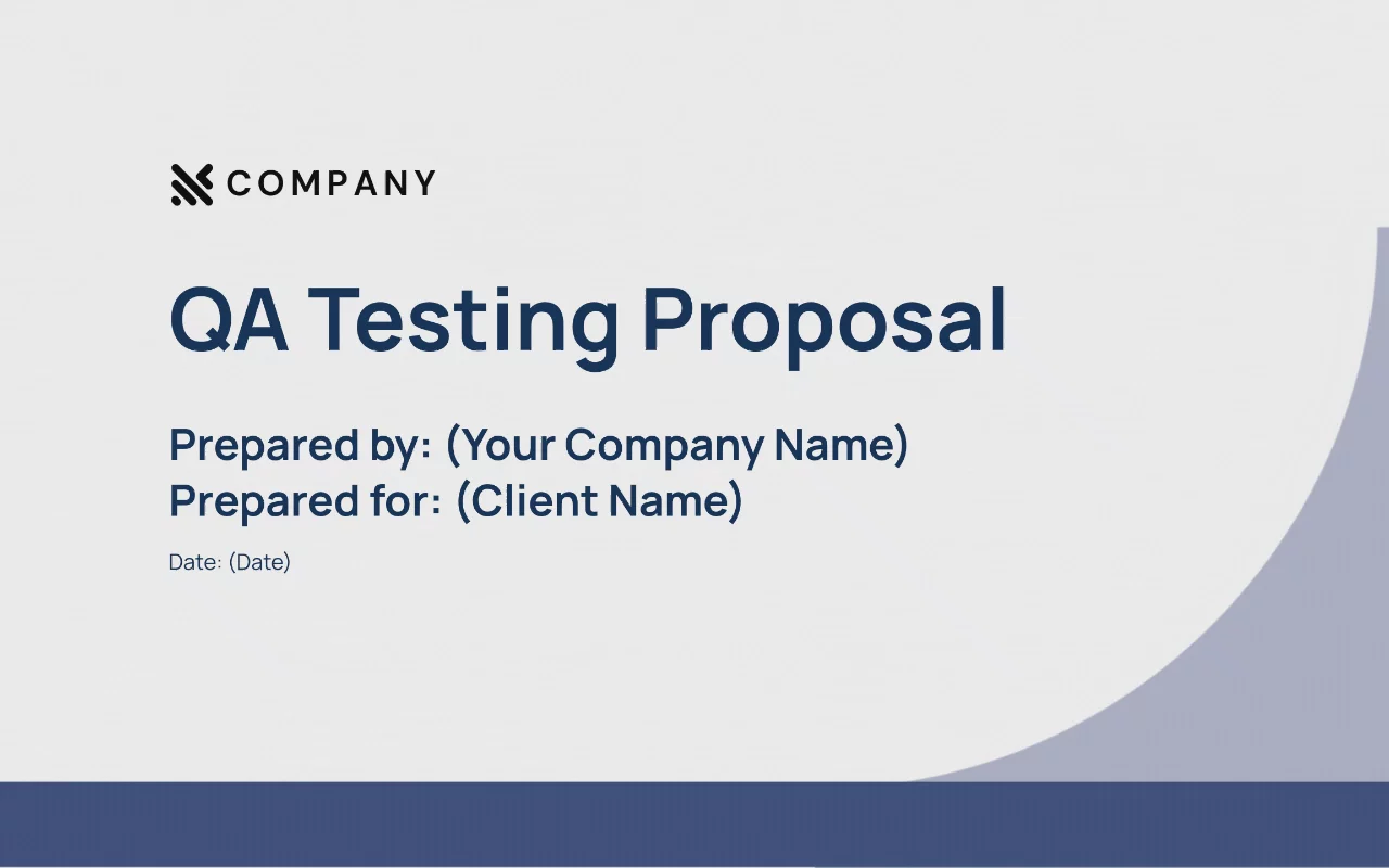 Preview of QA Testing Proposal Template