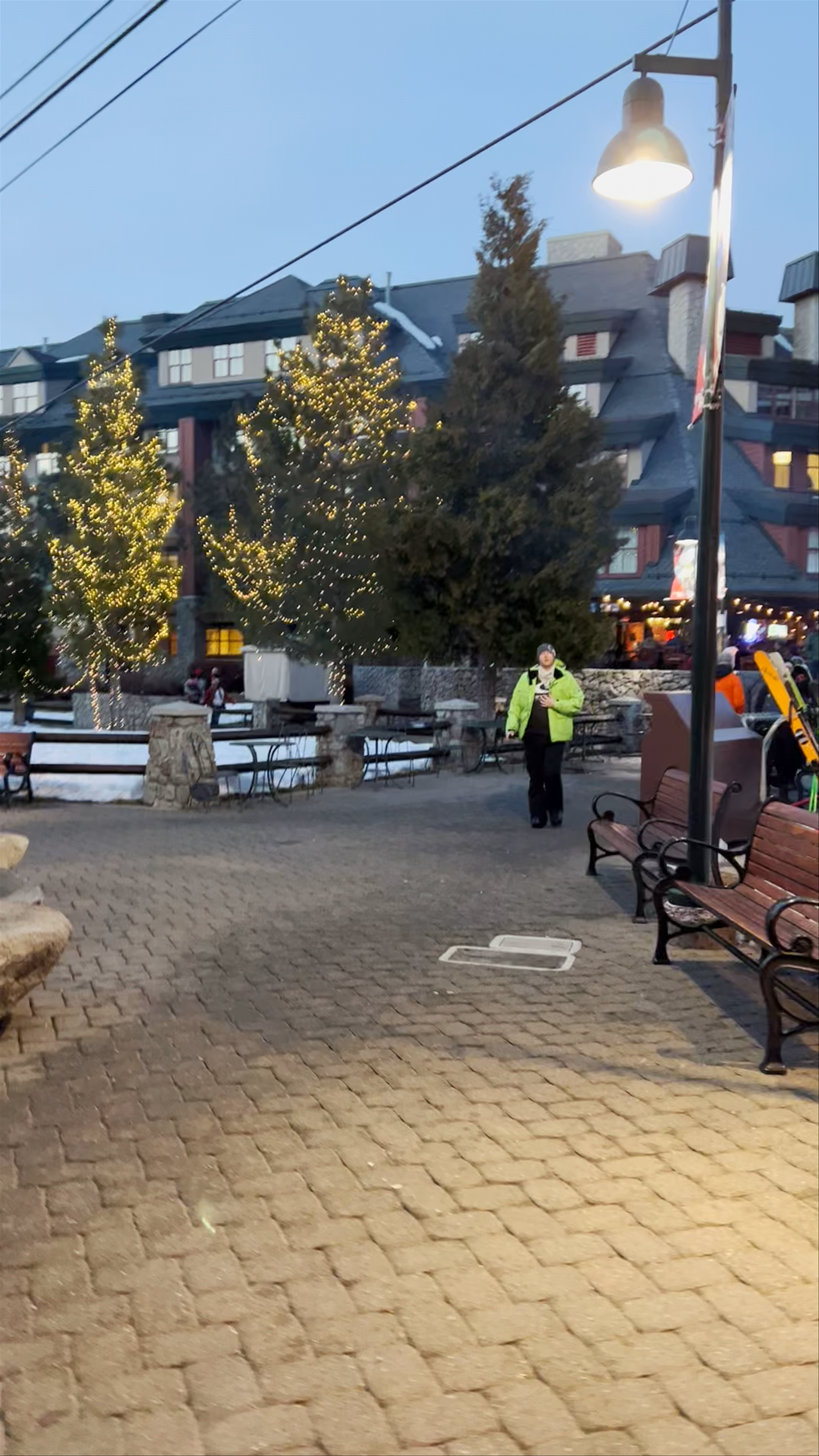 Winter Evening Magic at Heavenly Village, South Lake Tahoe