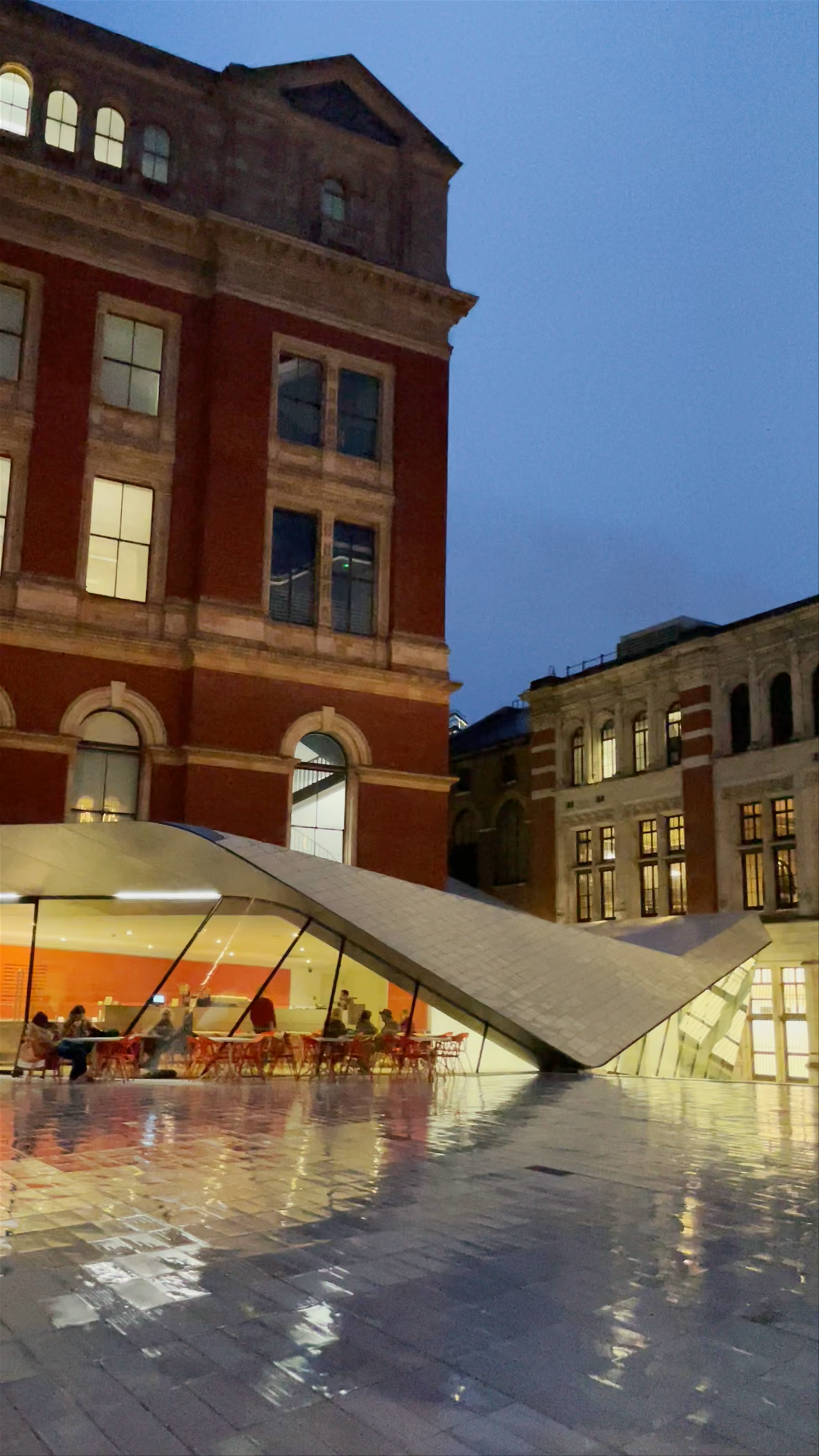 Evening Ambiance at Victoria & Albert Museum Henry Cole Wing, London