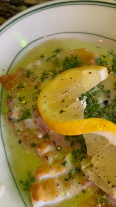Pasta Primavera - This was so very delicious calamari steak in a garlic lemon butter sauce!!!! It was WONDERFUL! - Italian Near Me - Walnut Creek, California