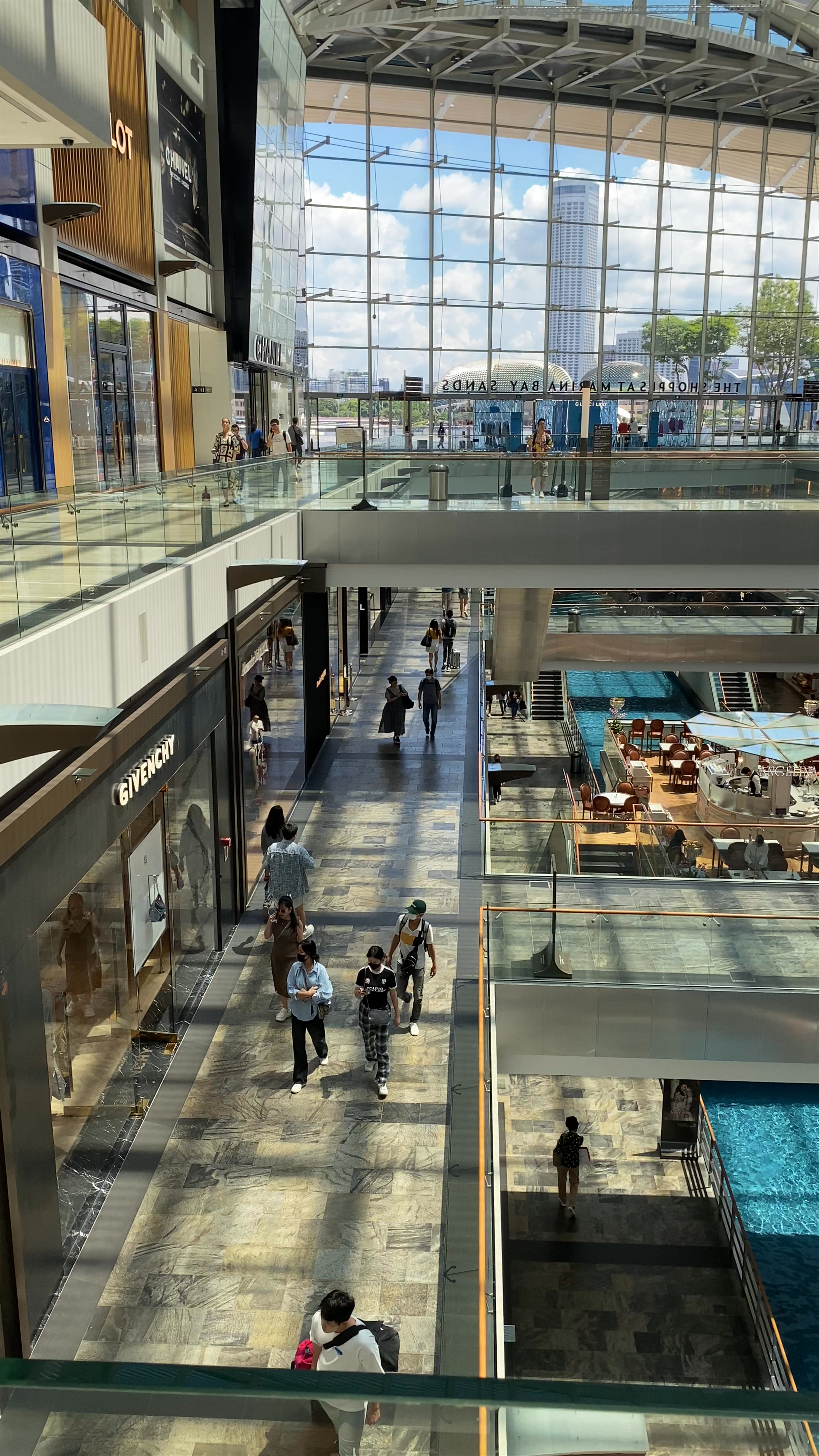 Luxury Shopping Experience at The Shoppes at Marina Bay Sands, Singapore