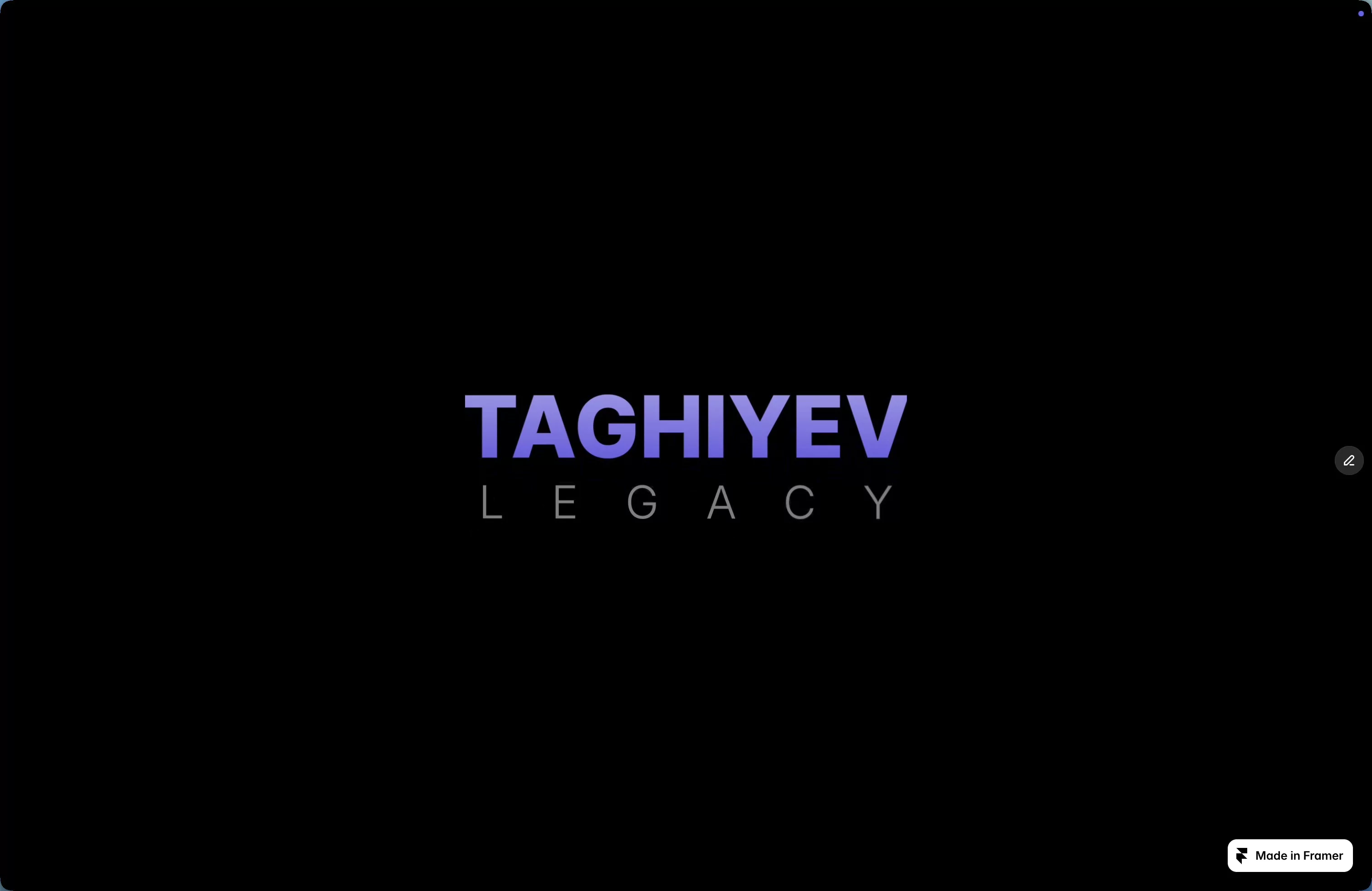 Custom loading animation for Taghiyev Legacy Studio