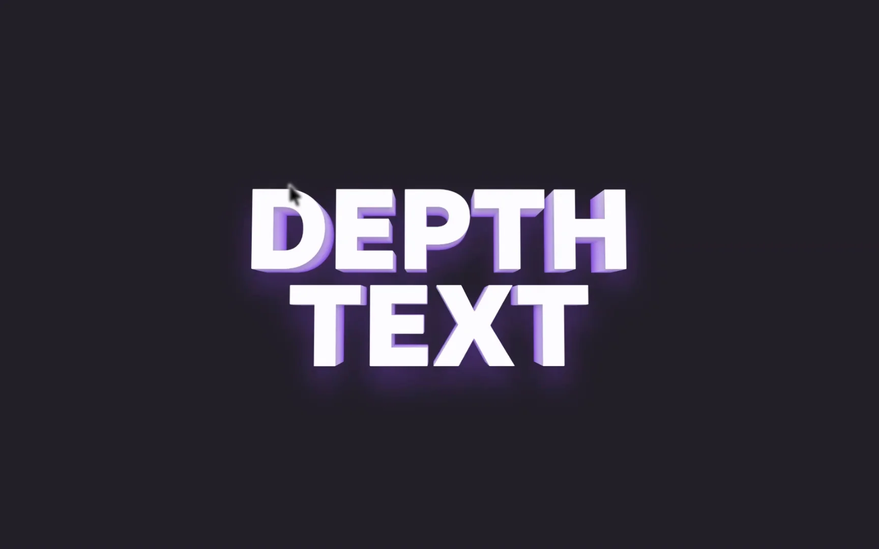 New Component. Type a word and watch it pop into a solid 3D block that leans toward your cursor ✨