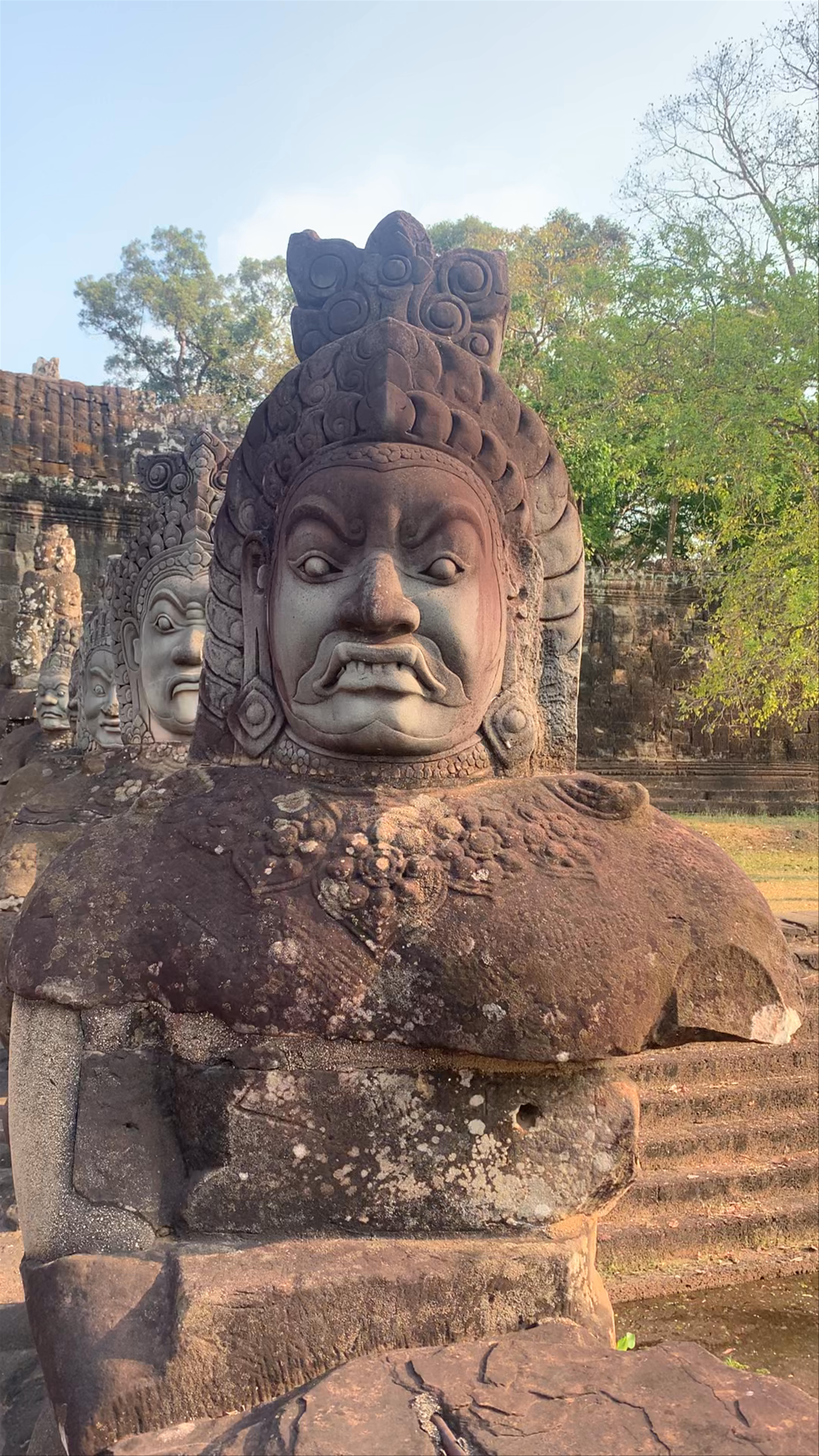 Tonle Om Gate (Southern Gate) in Siem Reap: Ancient Stone Guardians of Angkor