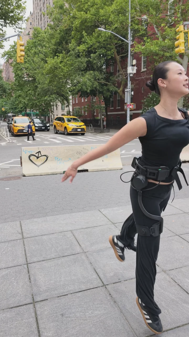 Acentizx exoskeleton tested on a walk to work