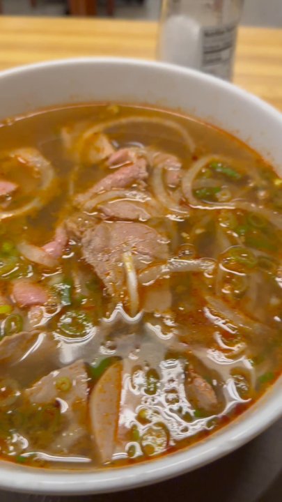 Pho Sai Gon - Our meal! Bun Bo Hue, rice with meat, and bun dac biet. - Vietnamese Near Me - Overland Park, Kansas