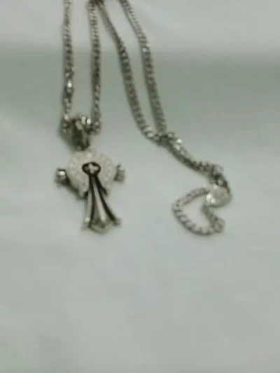 Gothic Shield Cross Engraved Pendant Necklace image 1