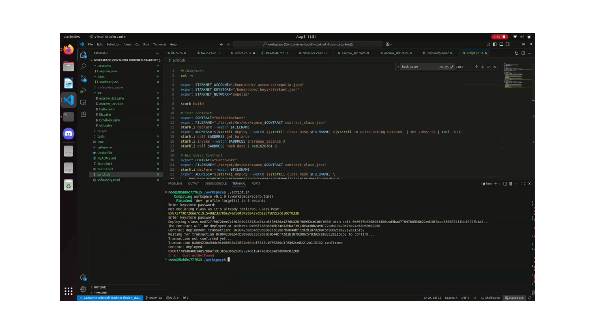 🔥Fusion+ Starknet🔥 video demo