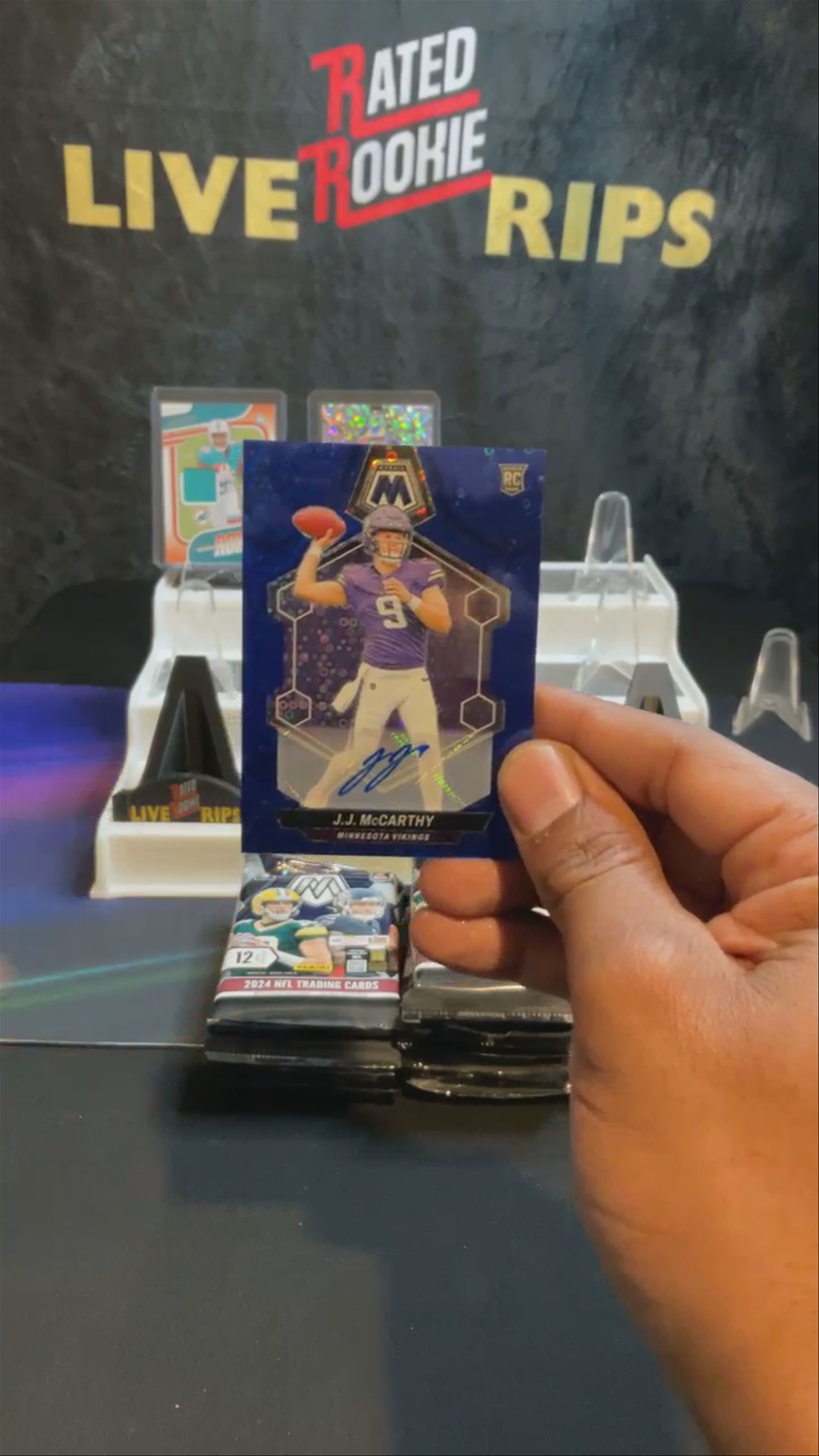 JJ Mcarthy no huddle blue auto!!