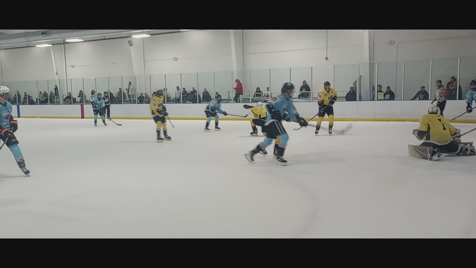 2025-04-12 NAHL Combine Goal, Top of Circle Snap