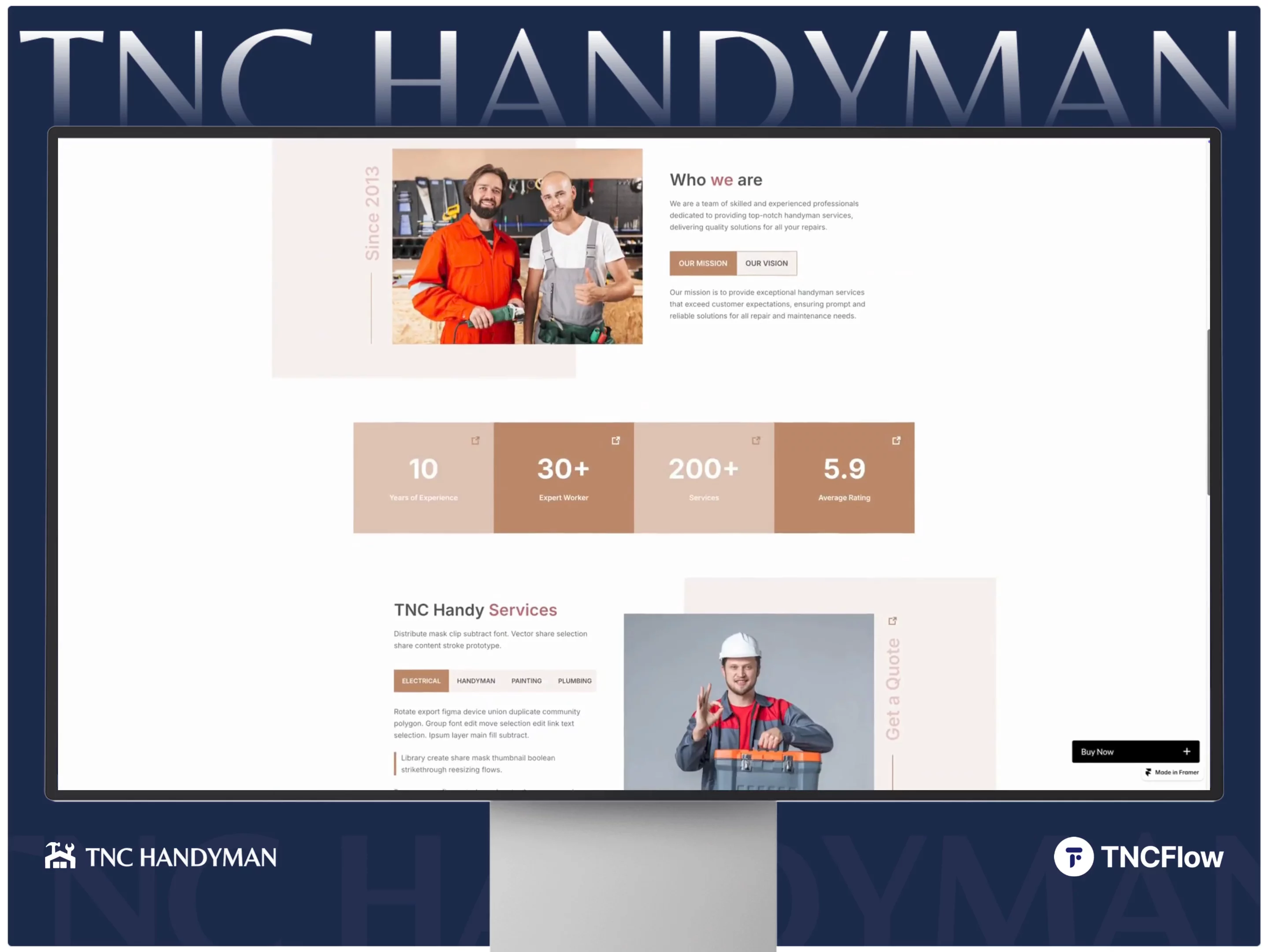 🚨 FREE for a limited time 🚨Meet TNC Handyman — the website template built for handyman pros, renovators, contractors, and home service businesses who are done losing leads to a boring site.Normally a paid template — yours free, but only for a limited time. ⏳🔨 What you get: ✨ 5 pages, all built to convert enquiries into jobs 📍 Quote request form that captures customer location 🛠️ A clean services showcase — from repairs to full renovations 📞 A frictionless contact route customers actually useFix. Build. Renovate. Repeat.Don't sleep on this — grab it before it's gone. 🏃‍♂️🔗 Get TNC Handyman FREE: https://framer.link/x6qhSEL