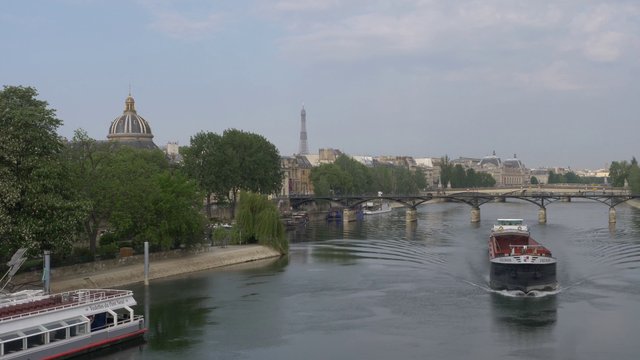 Boats on the Seine in Paris 