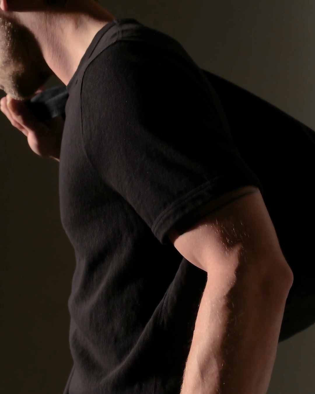 Slub Jersey Short Sleeve Crew - Black | James Perse Los Angeles