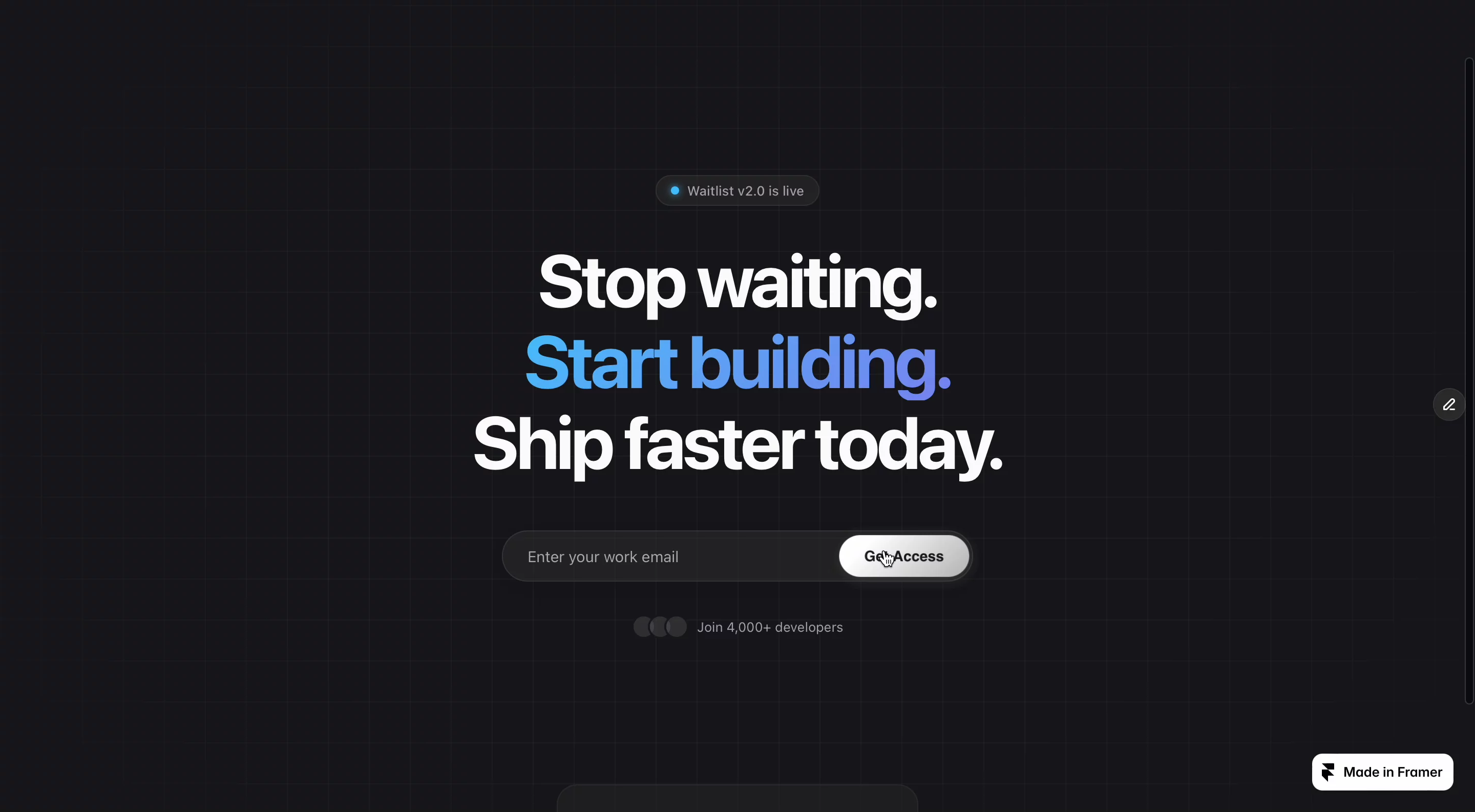 this premium waitlist template so founders can start collecting emails instantly while they build the actual product. Soldet Waitlist Page