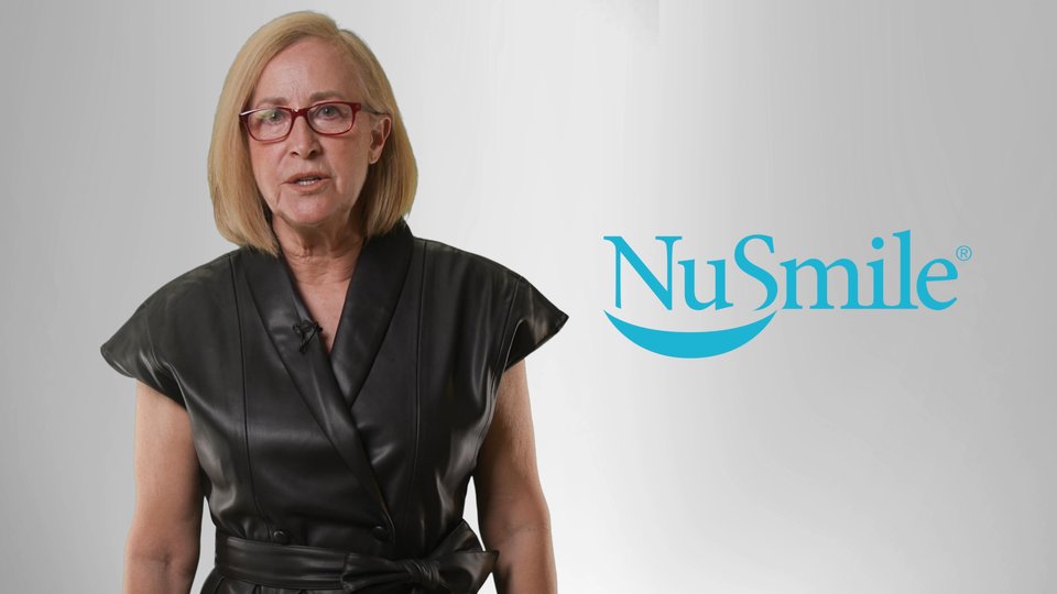 Studio interview still from the NuSmile founder film