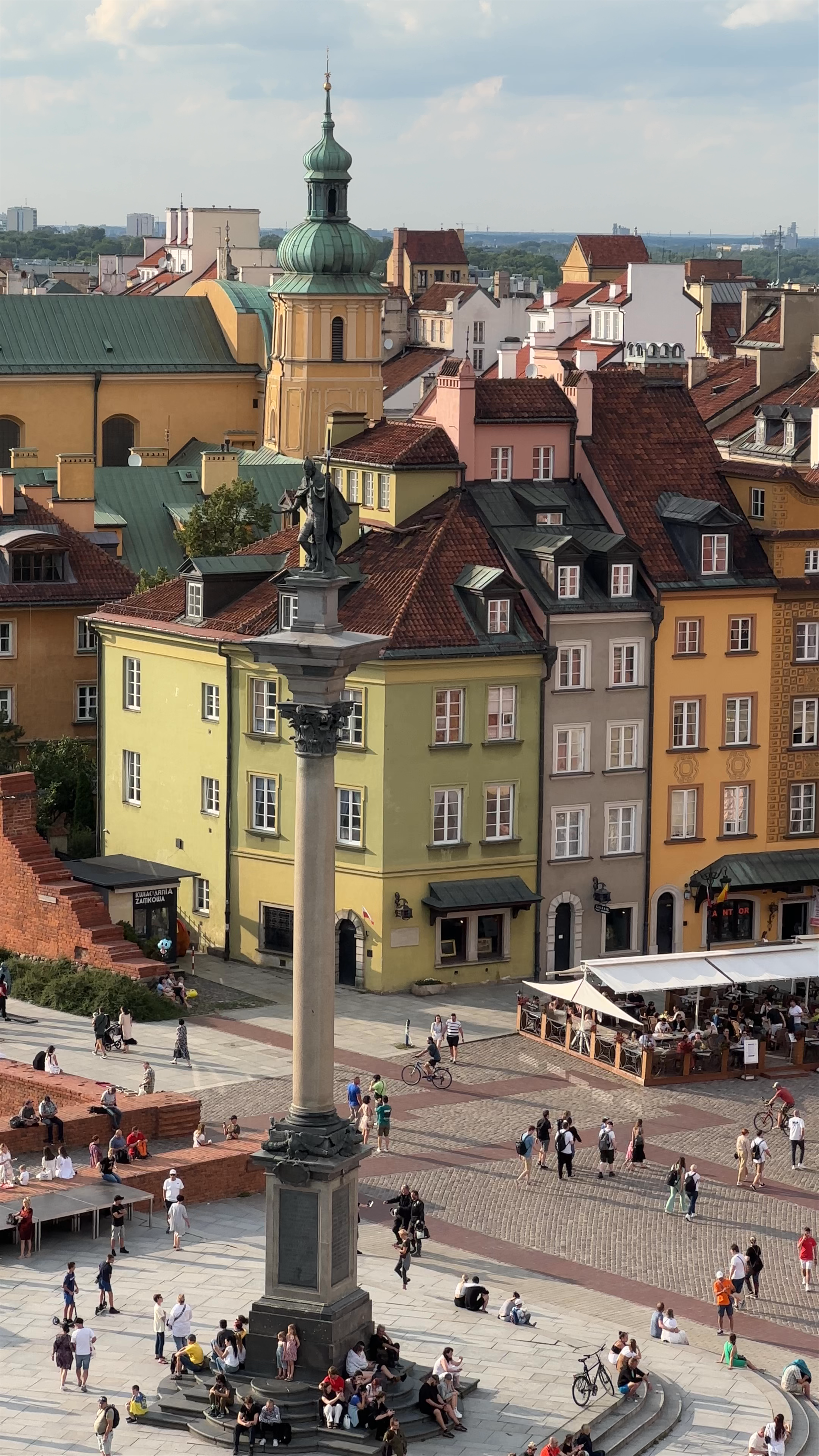 Panoramic Views of Warsaw's Old Town from Taras Widokowy