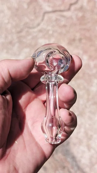 Preview pic of 3.75-Inch - Clear MJK Glass Spoon
