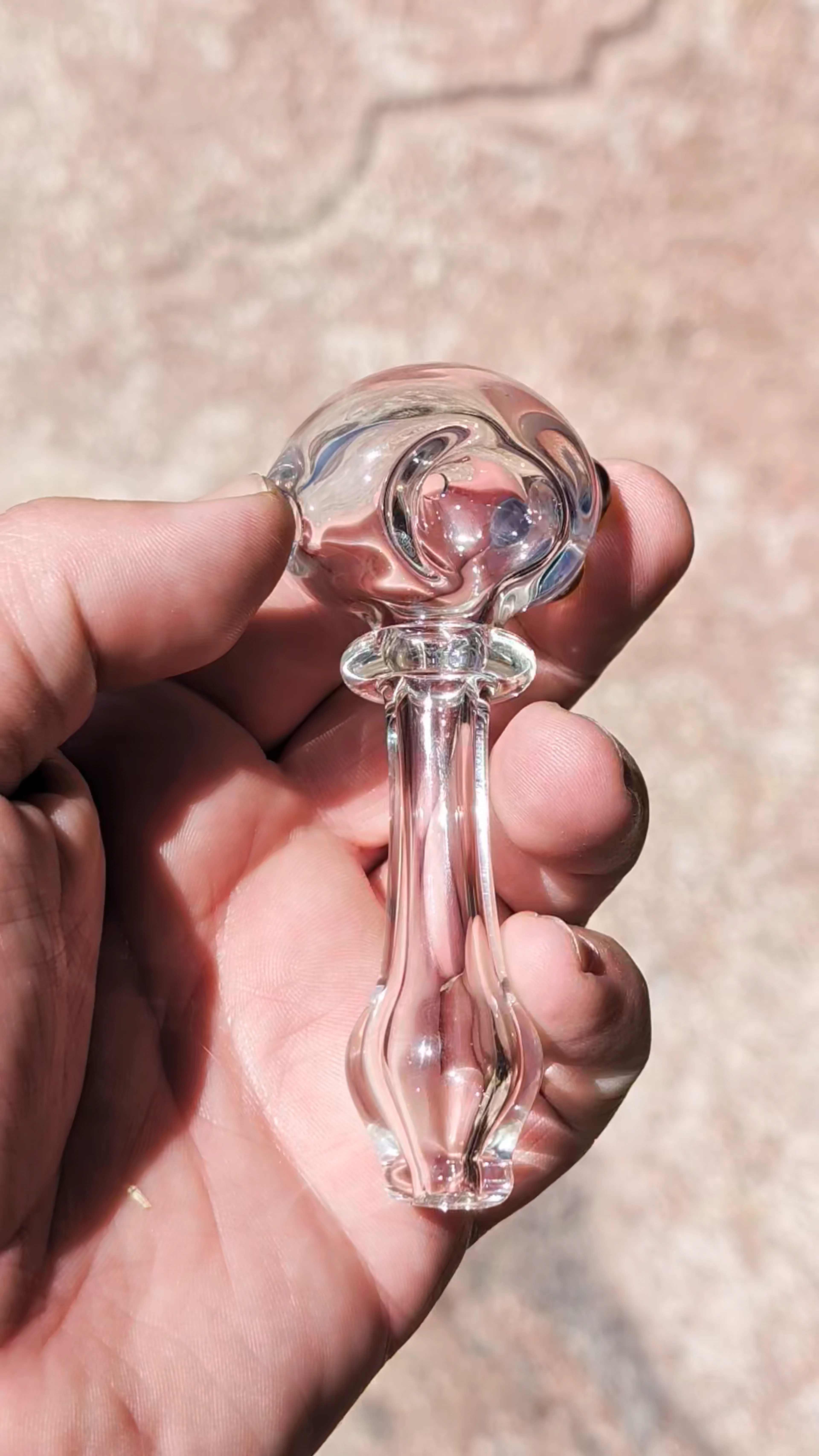 Preview pic of 3.75-Inch - Clear MJK Glass Spoon