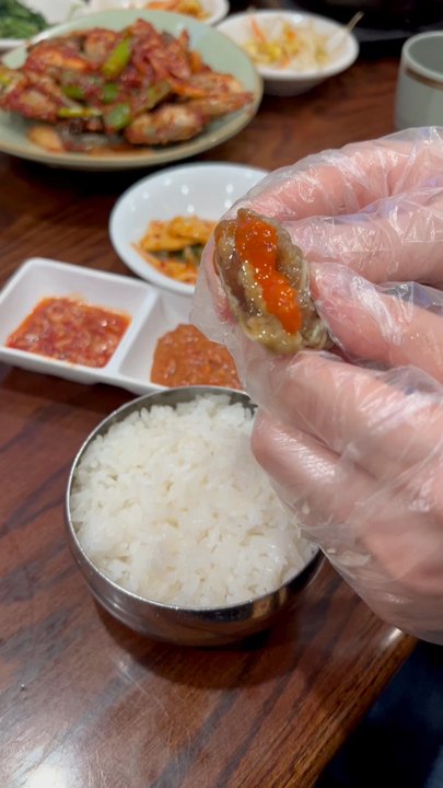 Myung San - soy marinated crab - Korean Near Me - Flushing, New York