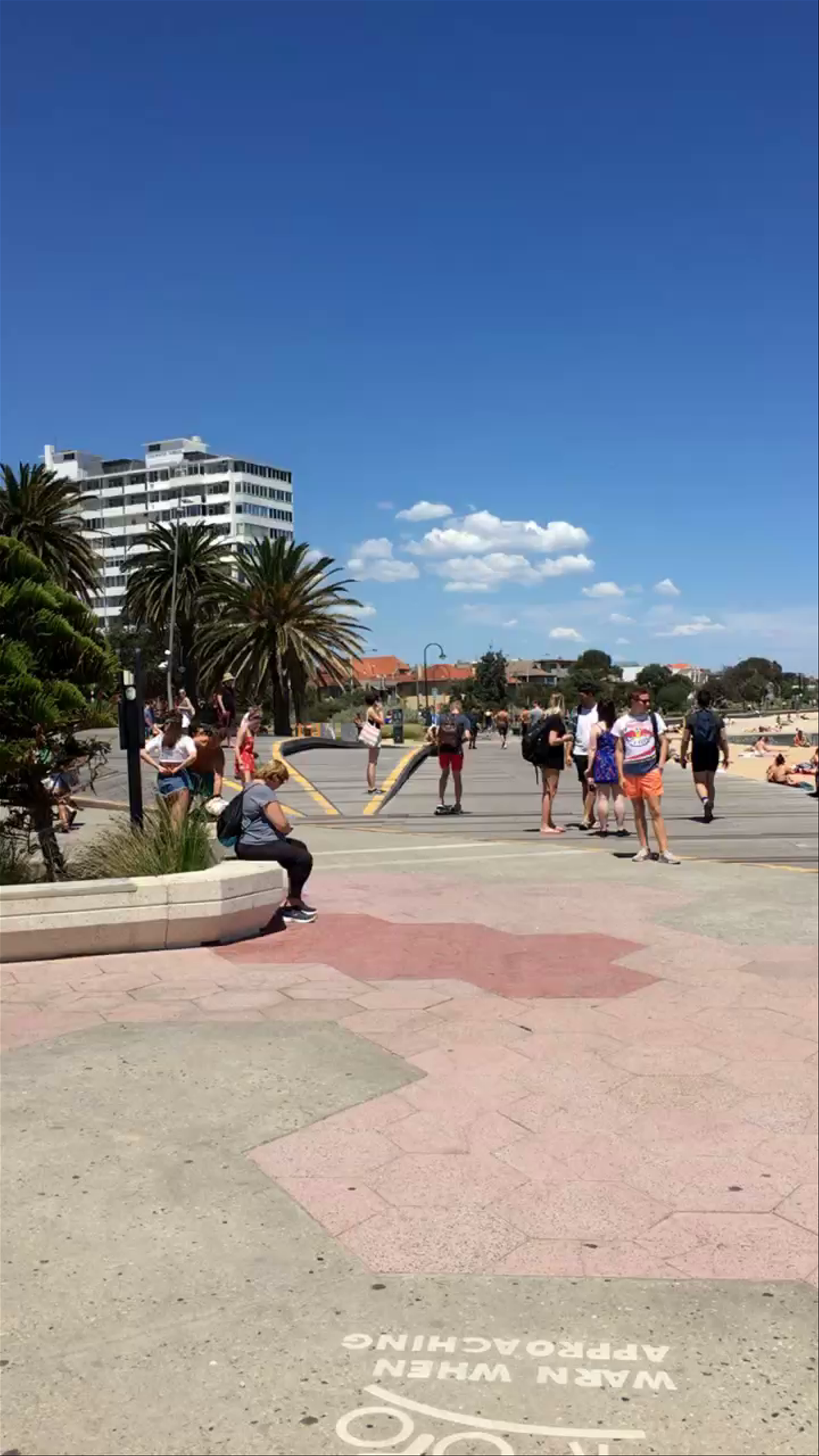 Sunny Day at The Esplanade Beach, St Kilda, Victoria