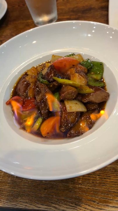 Planet Thai - Volcano Beef dish...I had to eat it before it got cold. - Thai Near Me - Vancouver, Washington