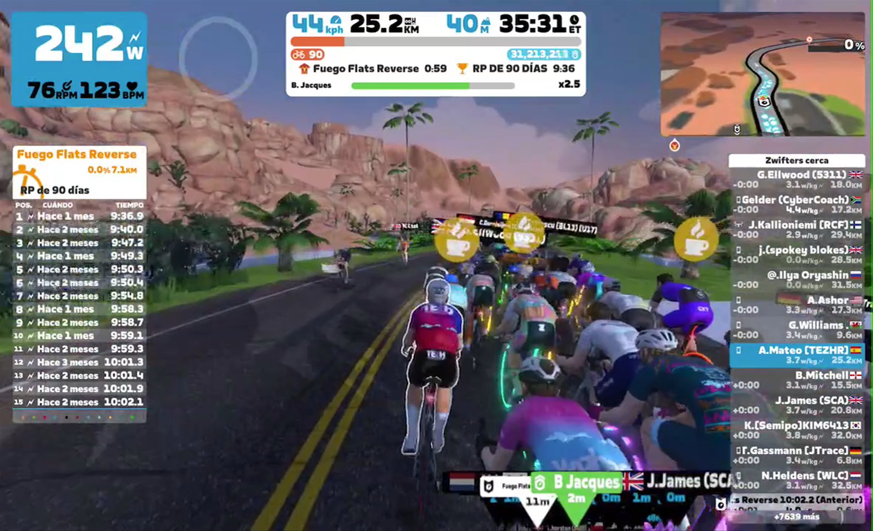 Zwift - Pacer Group Ride: Tempus Fugit in Watopia with Jacques