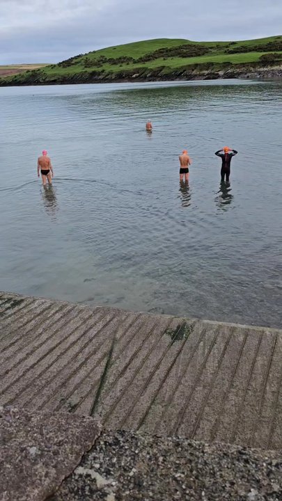Sandycove - Sandy Cove swimmers can be seen in this slip way entering for a swim around the island. - Beaches Near Me - Kinsale, Colorado