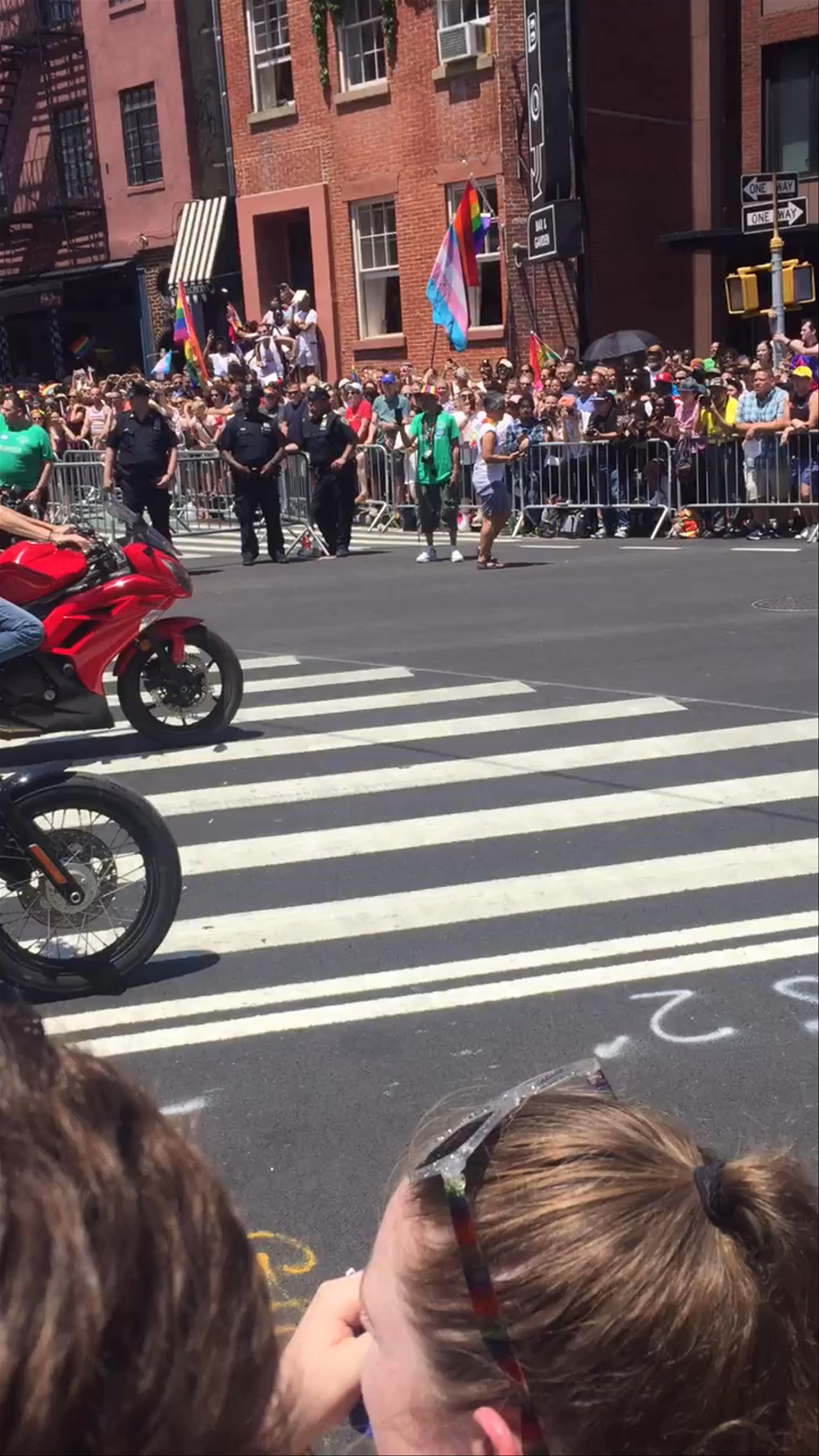 Pride Parade at Stonewall on Christopher Street, New York
