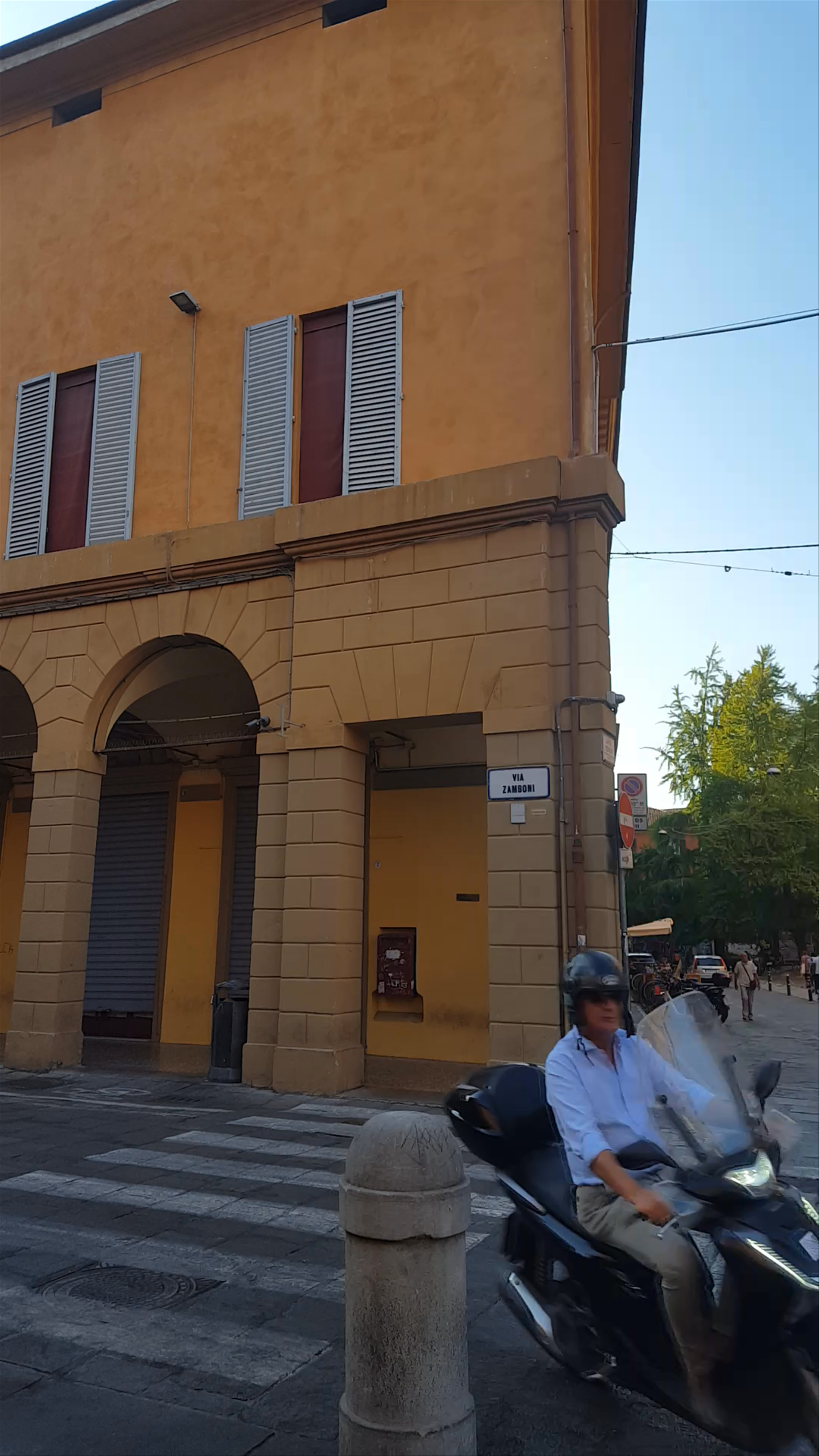 Evening Scenes at Piazza Giuseppe Verdi in Bologna
