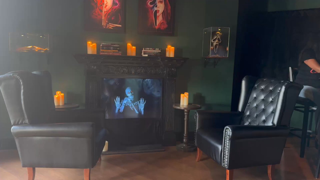 Final Girl Wines - The creepy fireplace - Wine Tasting Room Near Me - Solvang, California