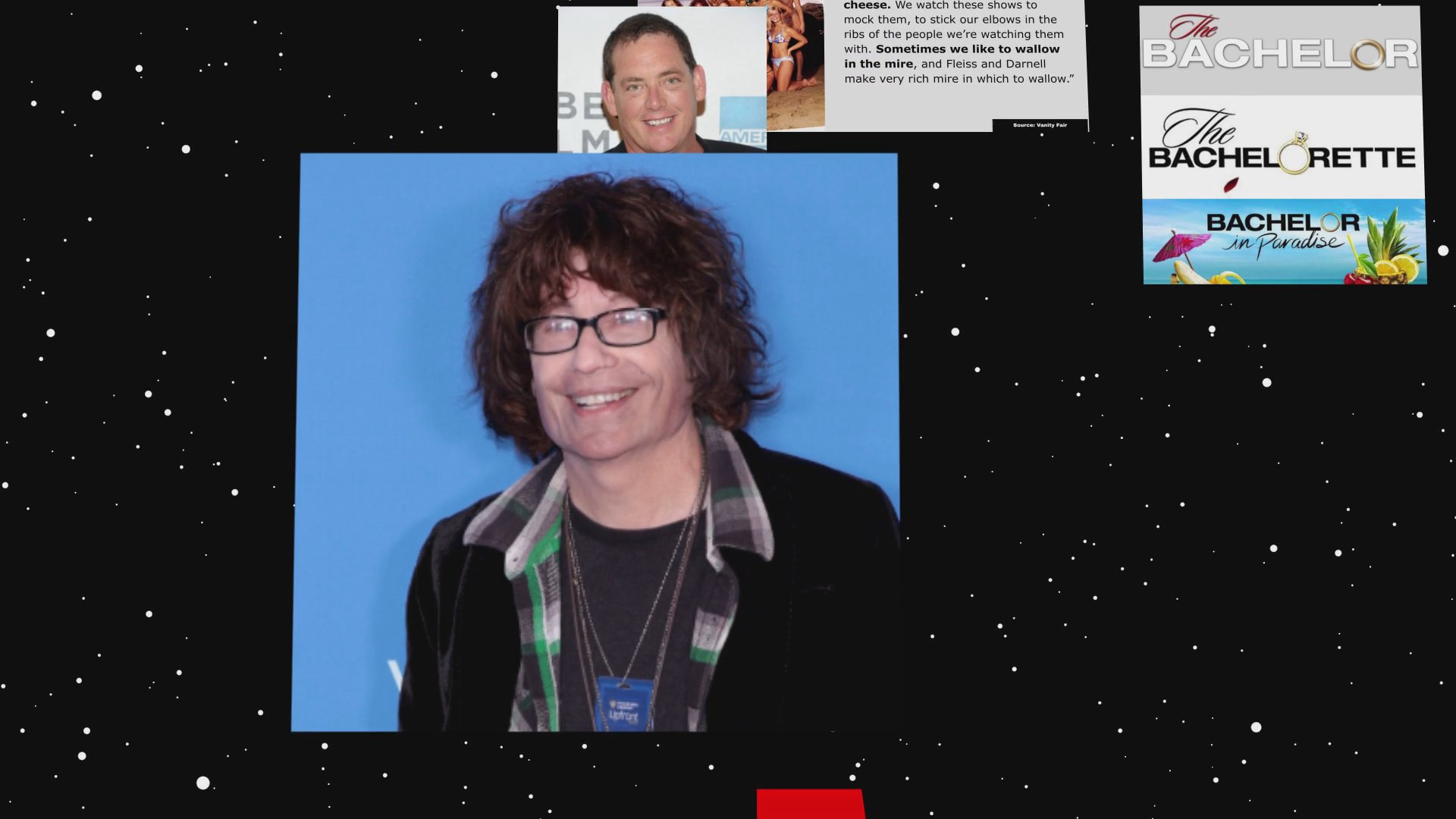 Media figures discuss the evolution and cultural impact of long-running reality television franchises against a backdrop of iconic show logos and historical references.