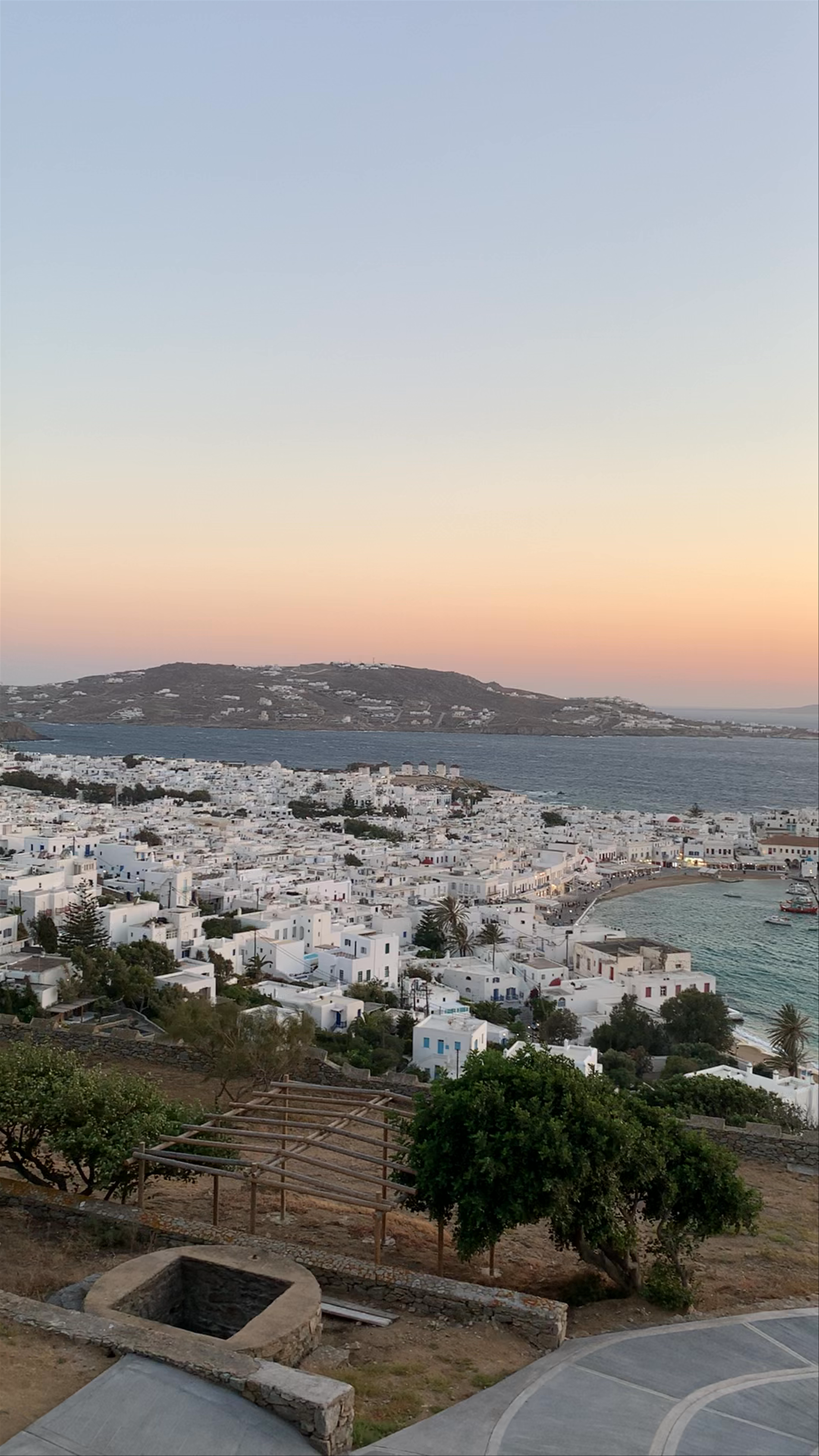 Sunset Serenity Over Mykonos from 180º Sunset Bar