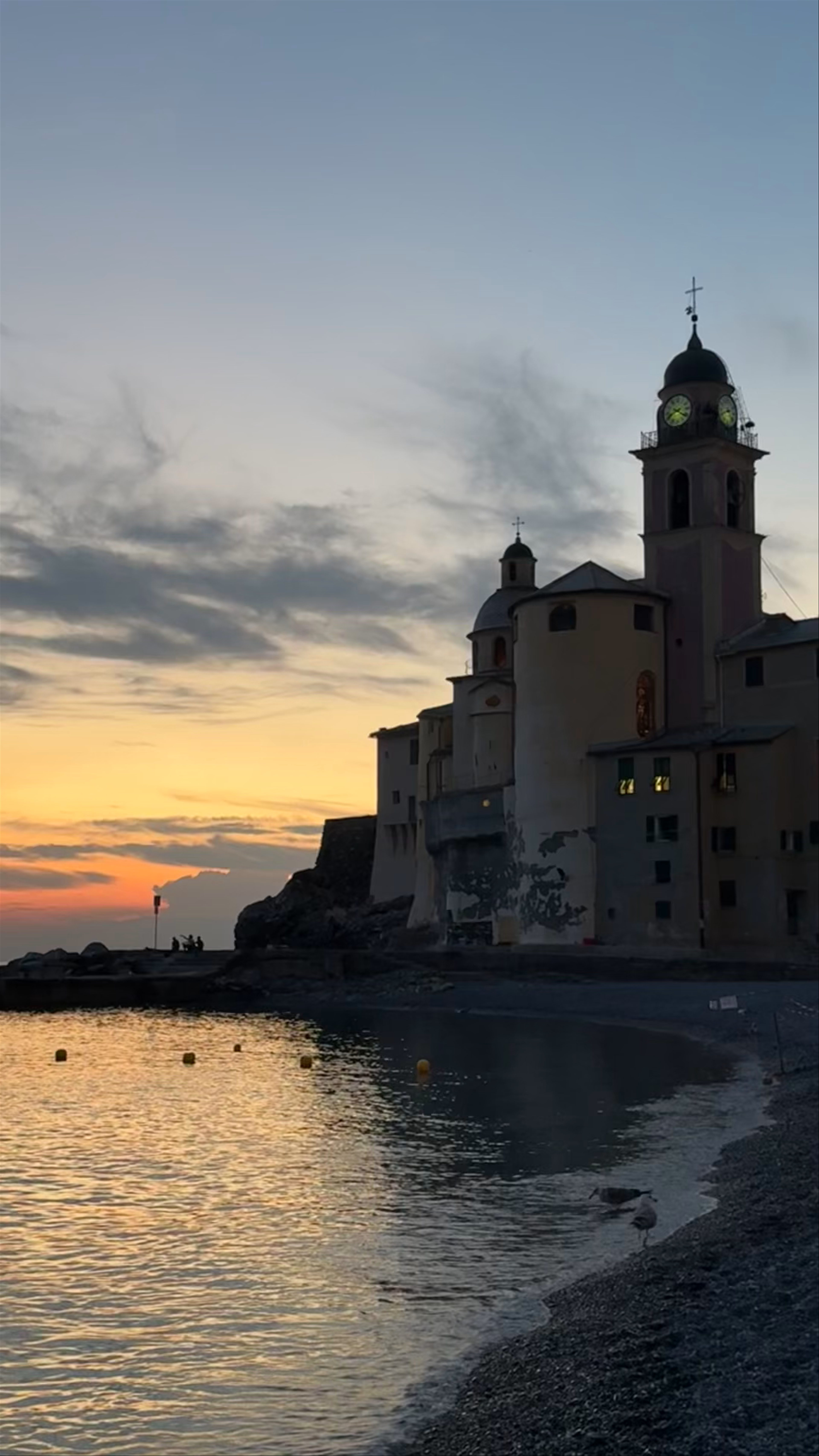 Sunset Serenity at Basilica di Santa Maria Assunta, Camogli
