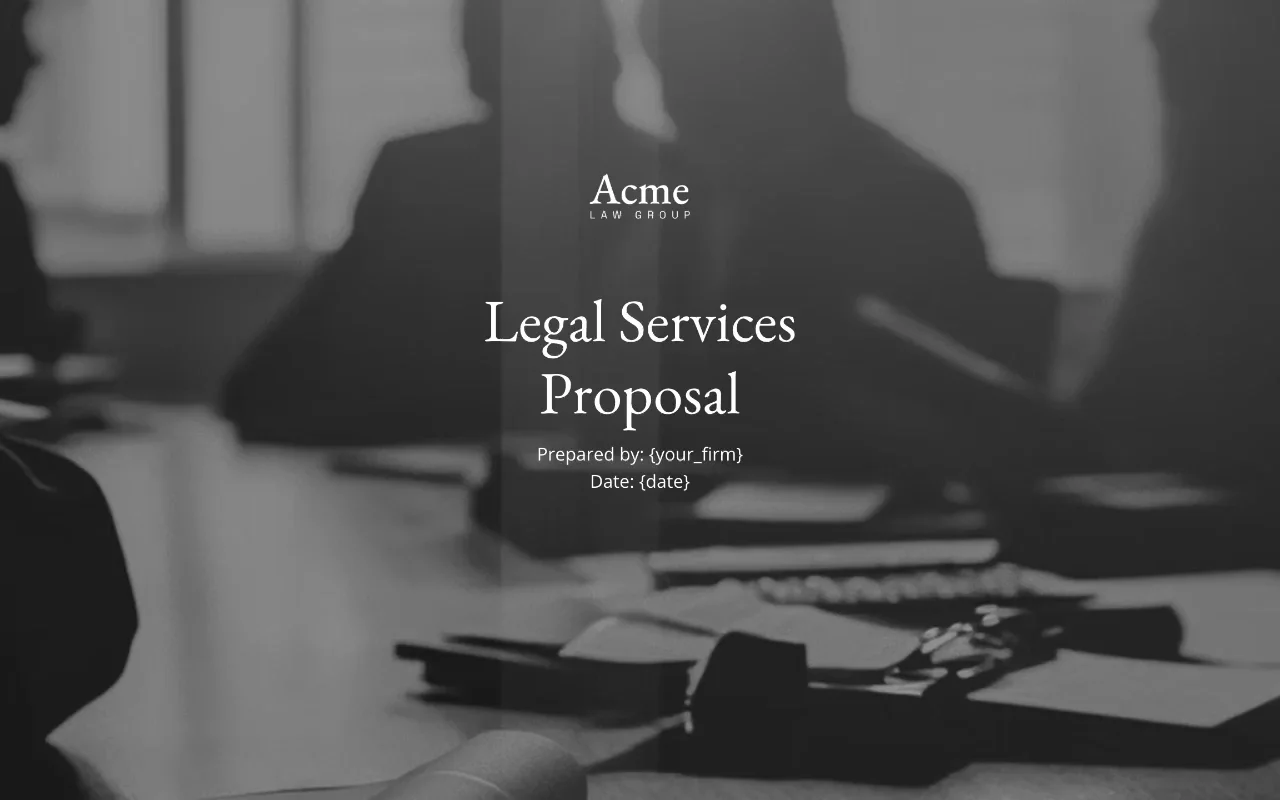 Preview of Legal Services Proposal Template