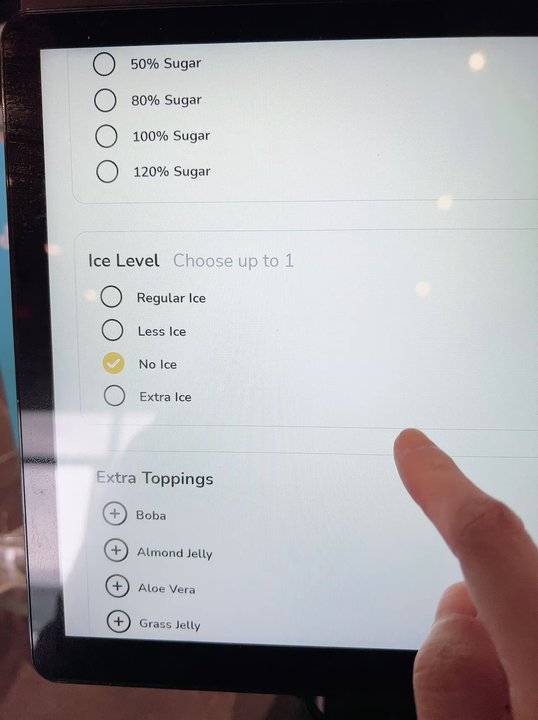 TP Tea - Touchscreen ordering kiosk - Bubble Tea Near Me - Irvine, California