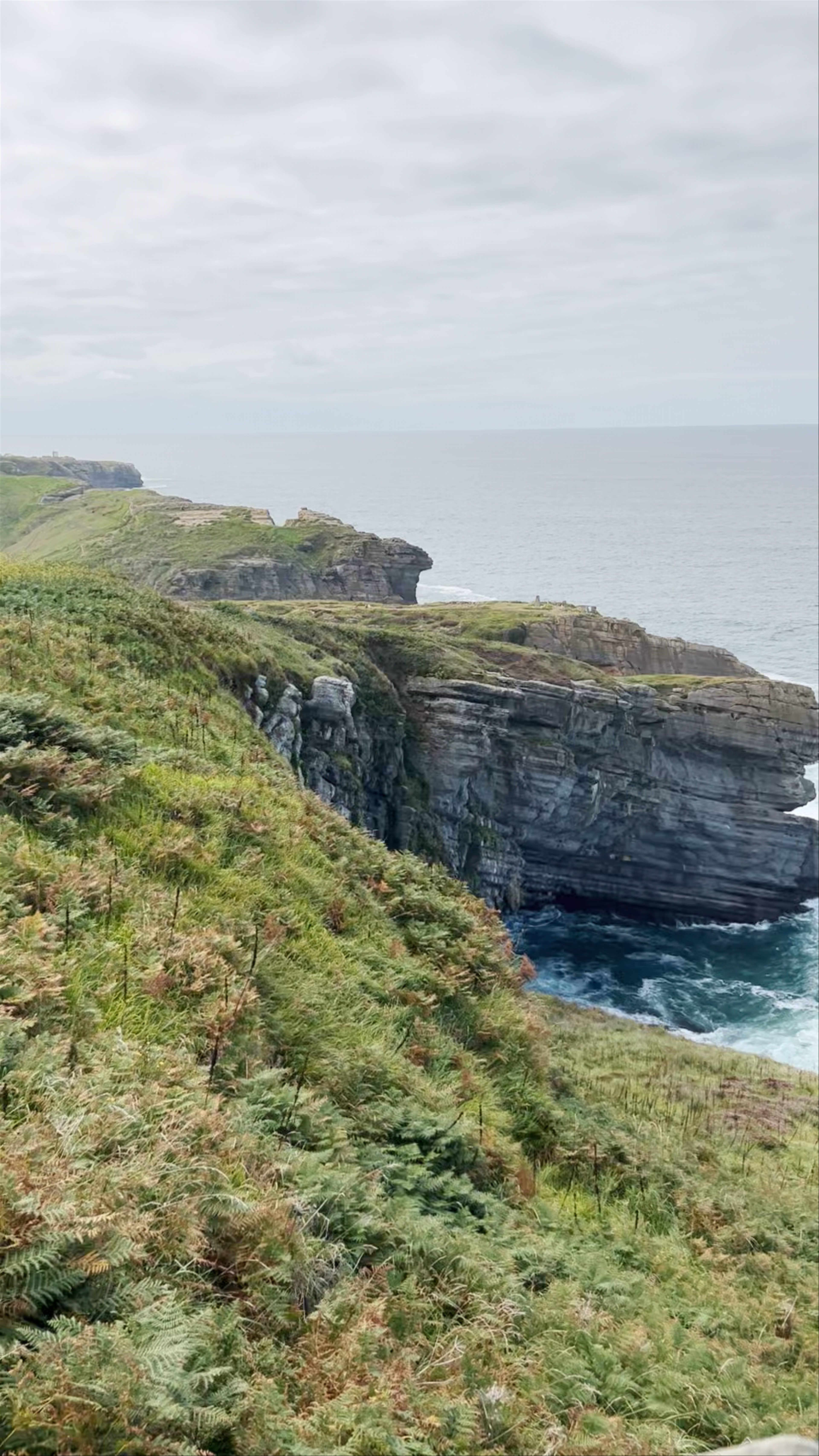 Cliffside Lighthouse and Coastal Views at Camping Cabo Mayor, Santander