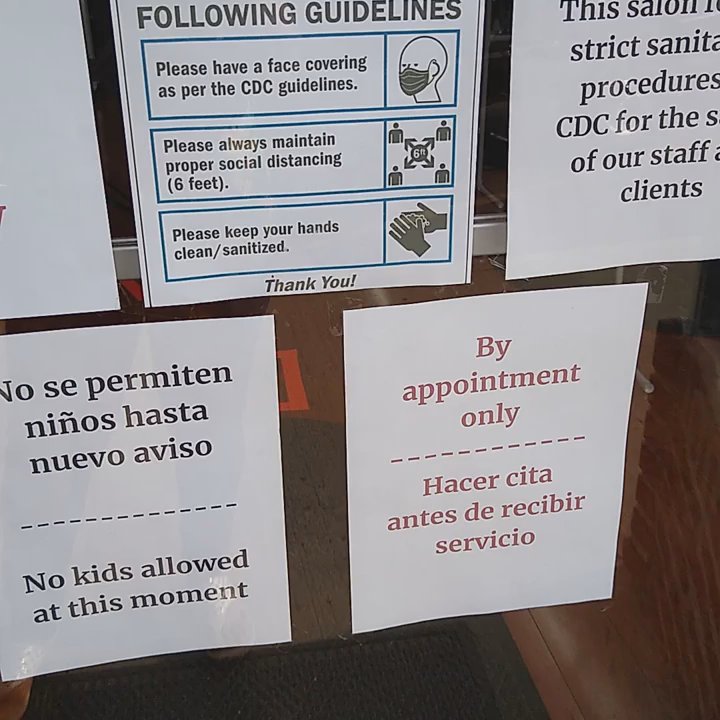 Mi Salon - Government Social Distancing Regulation. ONLY by appointment. Call us (631) 952-4651 - Hair Salons Near Me - Brentwood, New York
