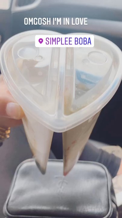 Simplee Boba - half BSB and half strawberry matcha ! Best of both worlds !! - Bubble Tea Near Me - South Pasadena, California