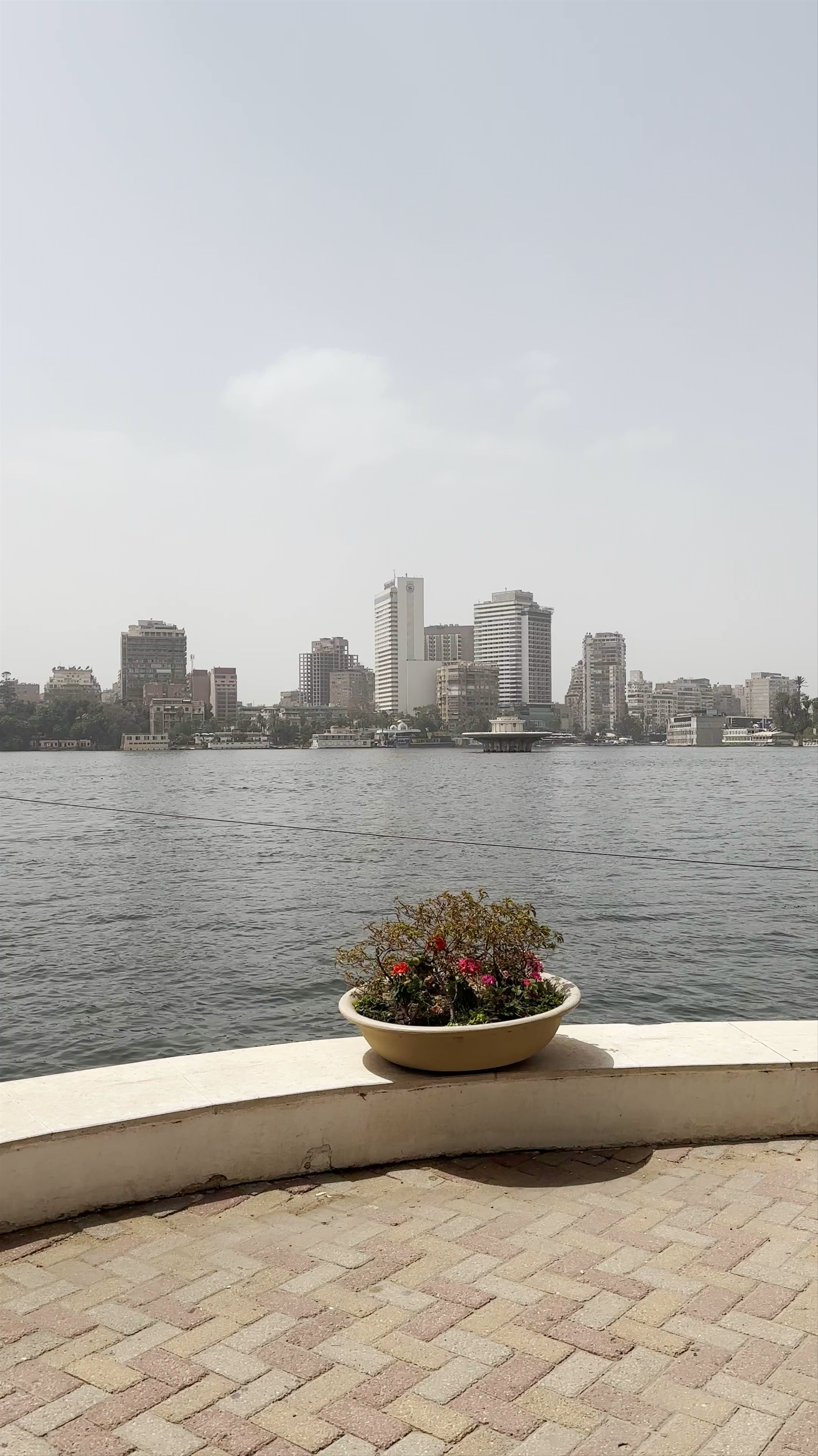 Tranquil Riverside Walk at Grand Nile Tower, Old Cairo