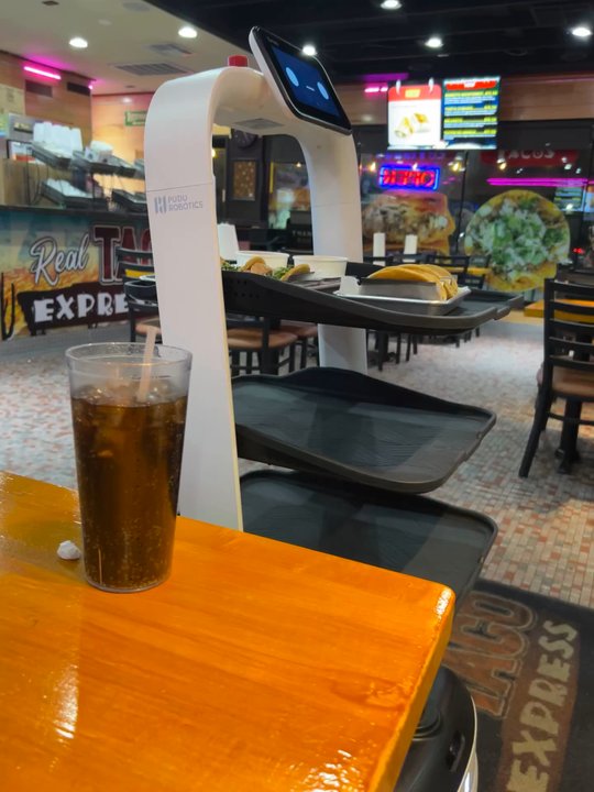 Real Taco Express - The robot delivering our food. - Mexican Near Me - Troy, Michigan