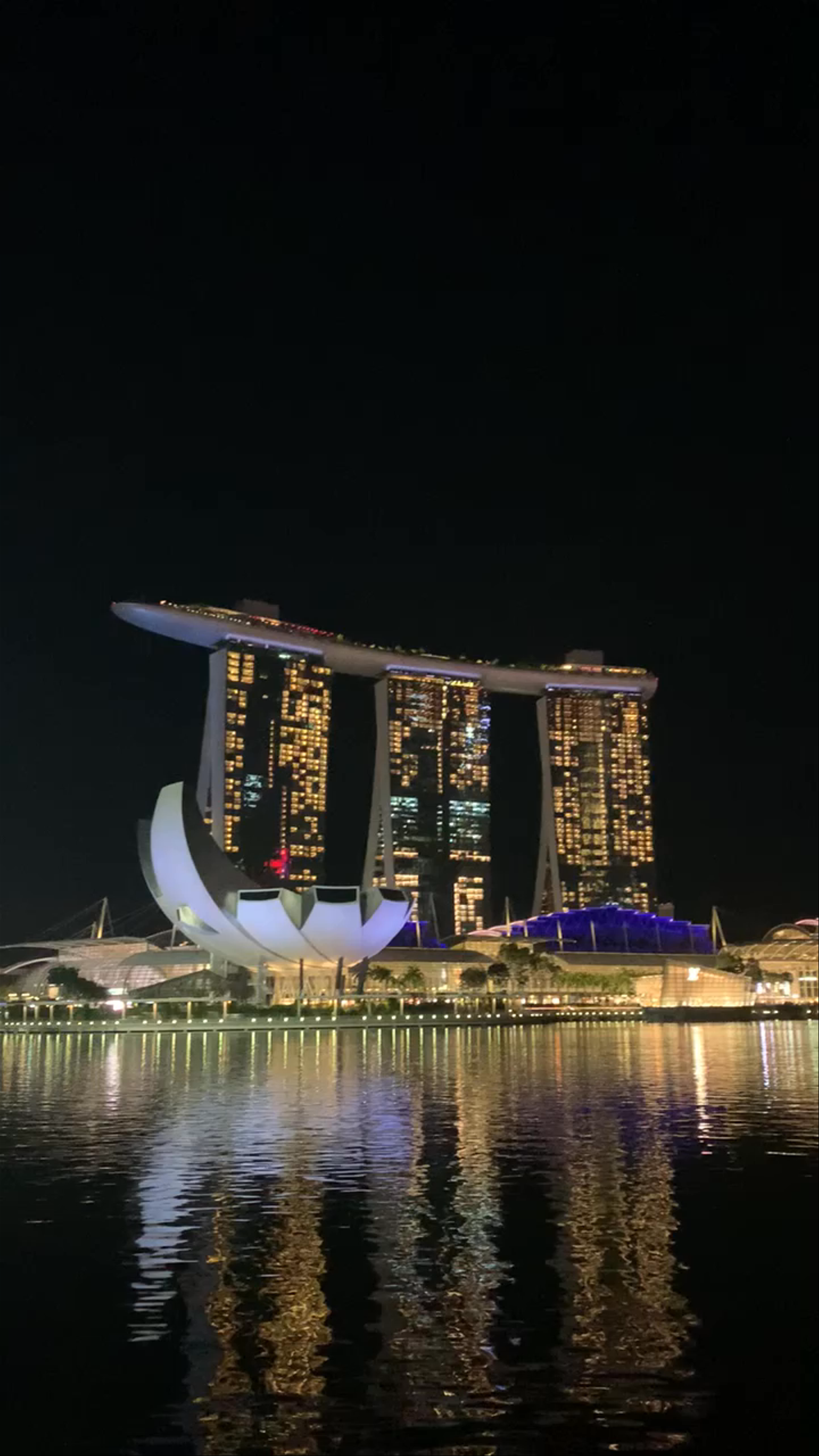 Enchanting Nightscape at Marina Bay Sands, Singapore