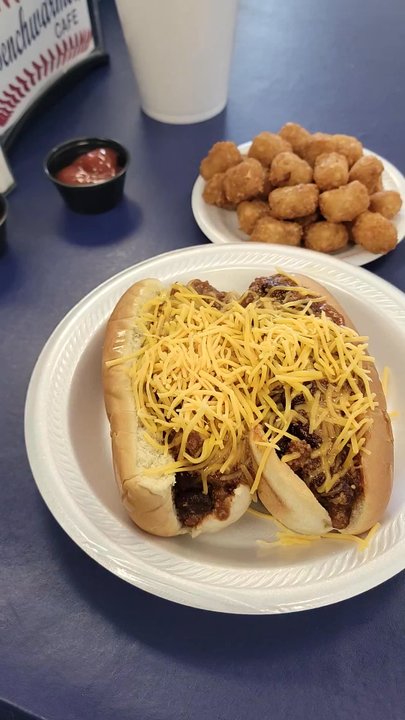 Benchwarmers Cafe - 2 Chili Cheese Dogs Combo is a Great Value and the Chili has a Kick - American Near Me - Jacksonville, Florida
