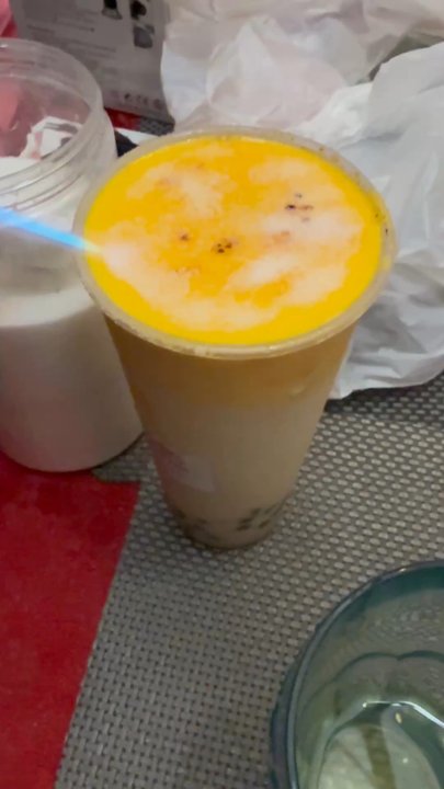 Ding Tea Norcross - I had to add my own sugar and torch the crème brûlée! - Bubble Tea Near Me - Norcross, Georgia