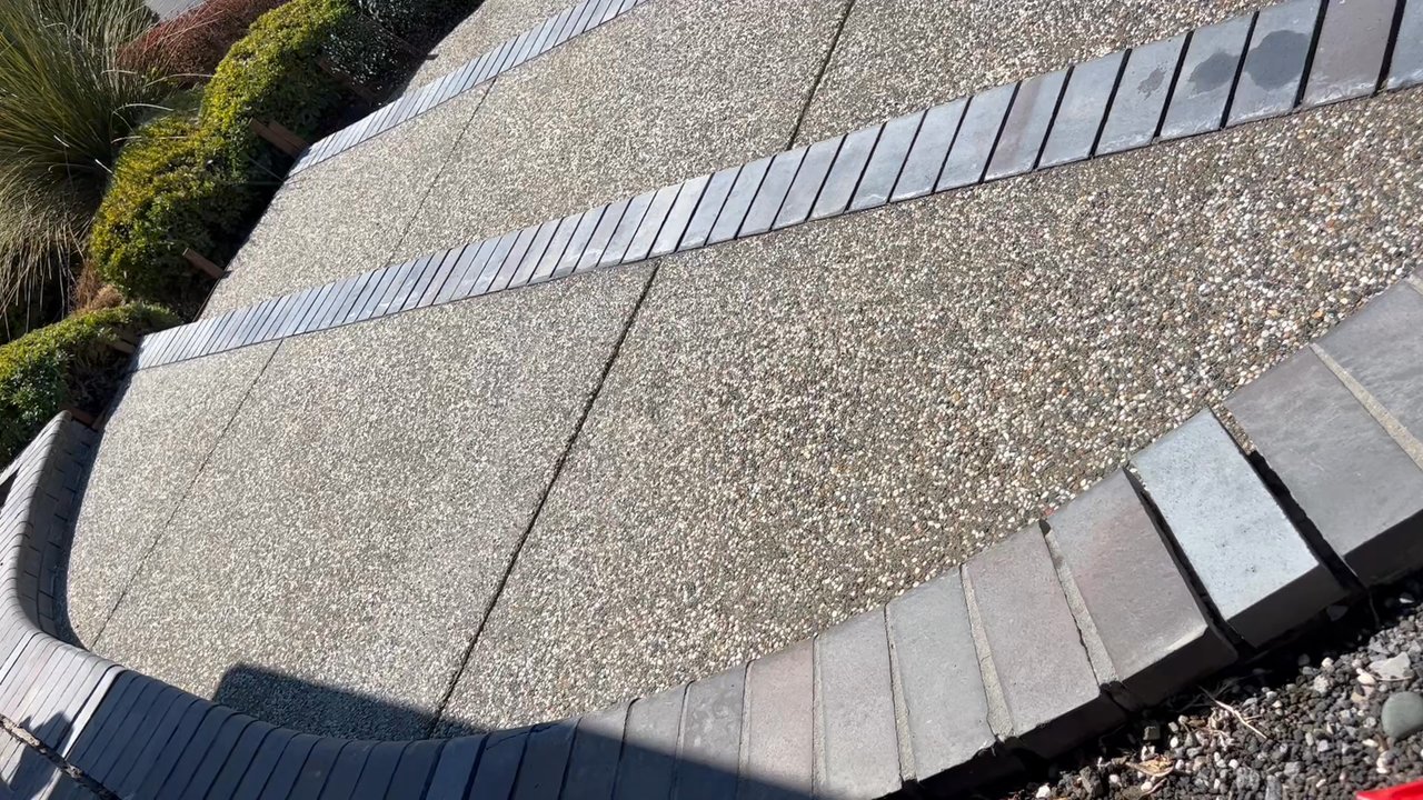 Lopez's Landscaping & Construction - Exposed granite concrete stairs - Landscaping Near Me