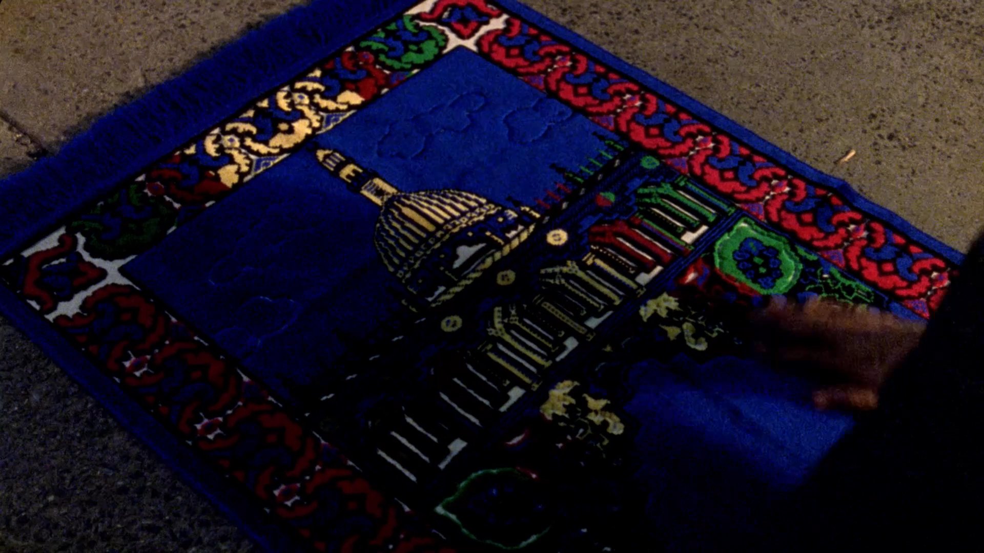 Two men exchange meaningful dialogue while transitioning to a scene depicting a blue prayer mat, followed by a shift to intimate family moments and shared memories.