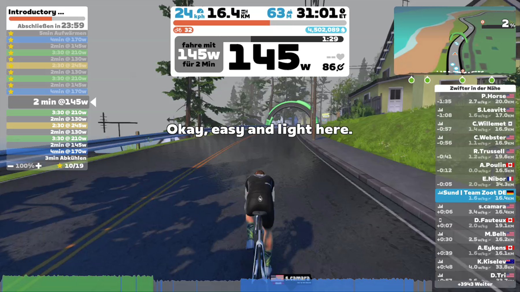 Zwift - Introductory Intervals in Watopia