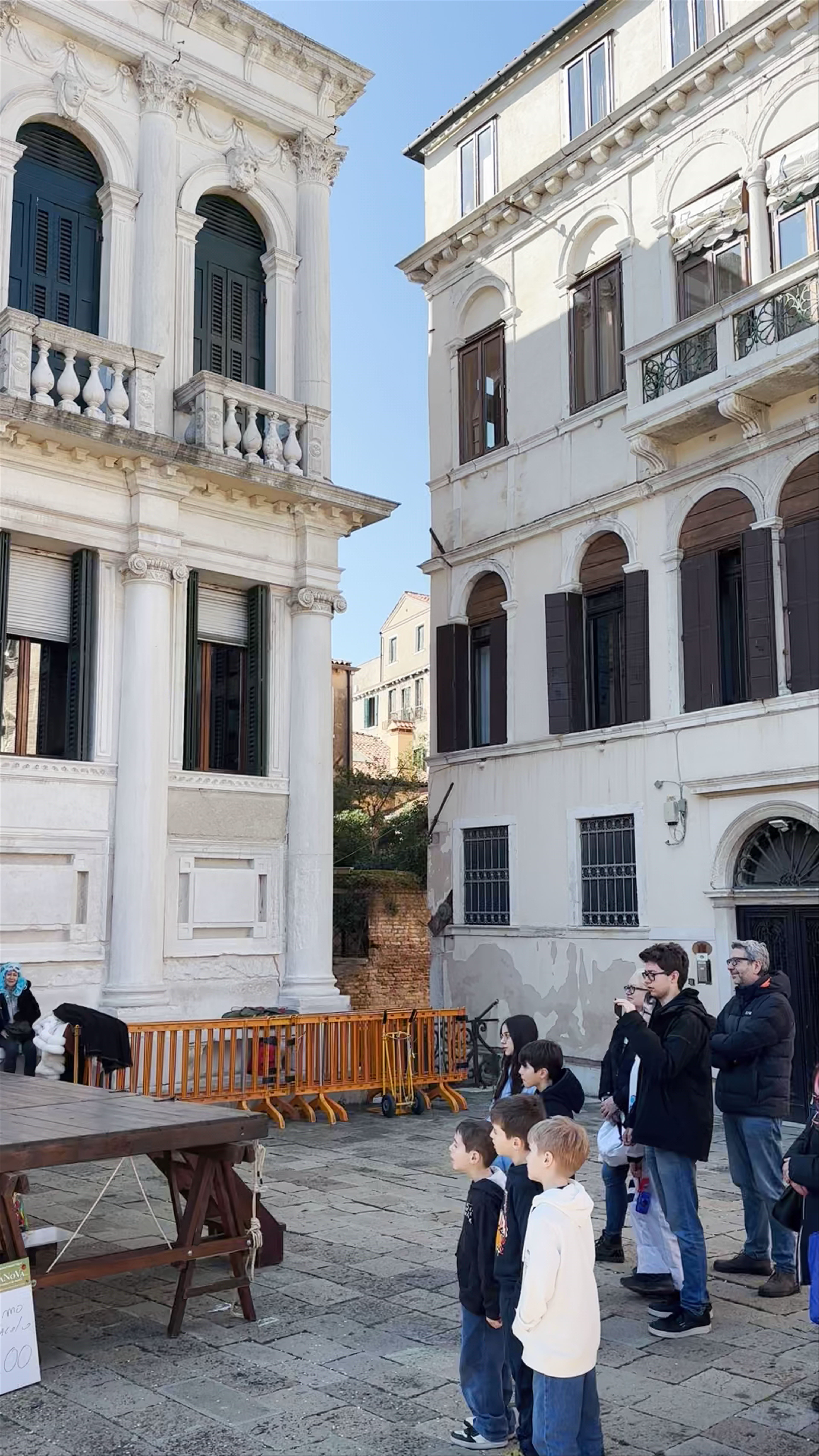 Historic Street Theater at Campo Santo Stefano, Venice