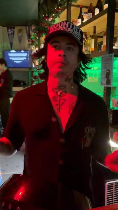 El Chucho - Daniel on his refresher break - Dive Bars Near Me - Los Angeles, California