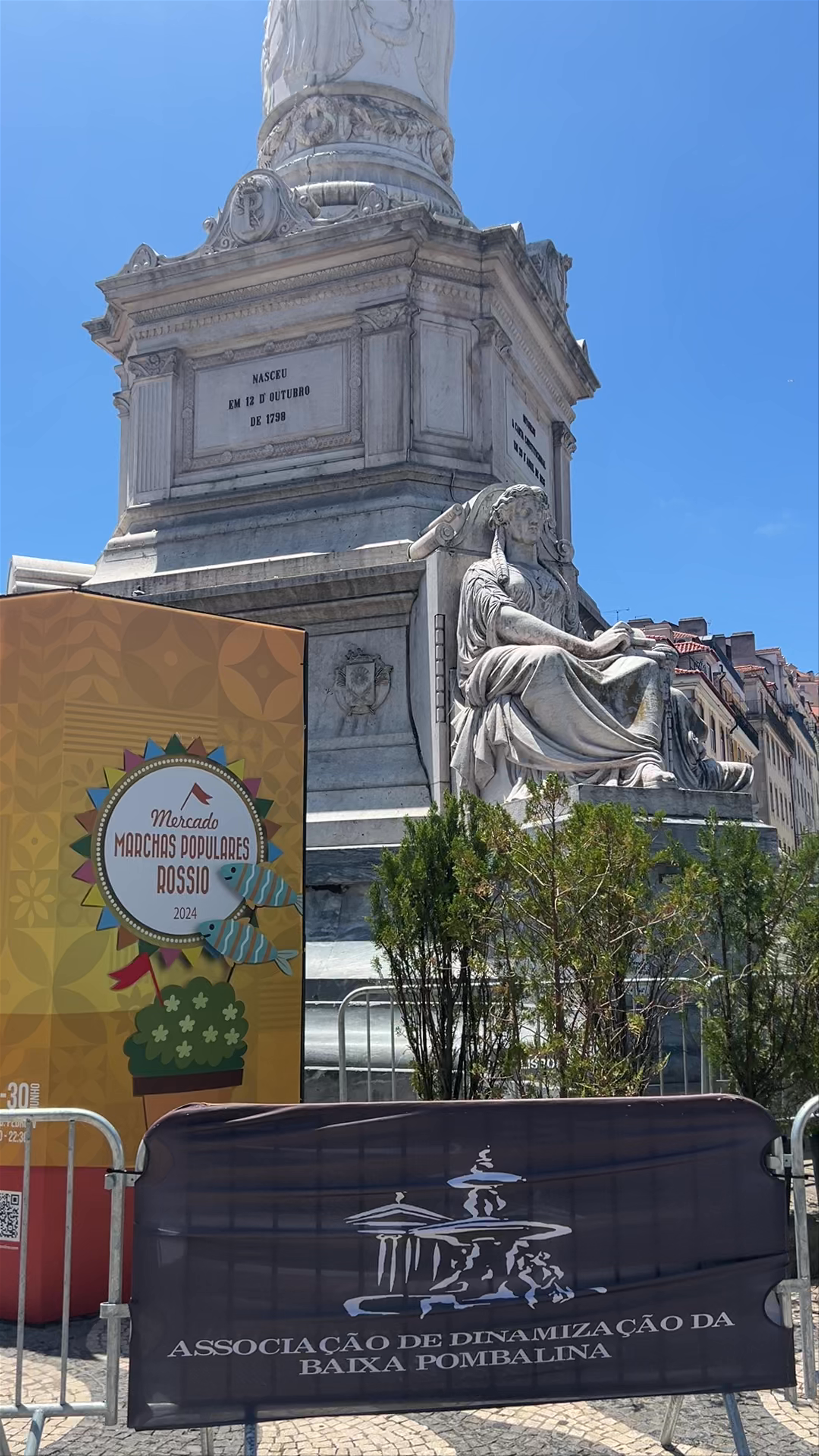 Vibrant Rossio Square Festival in Lisbon