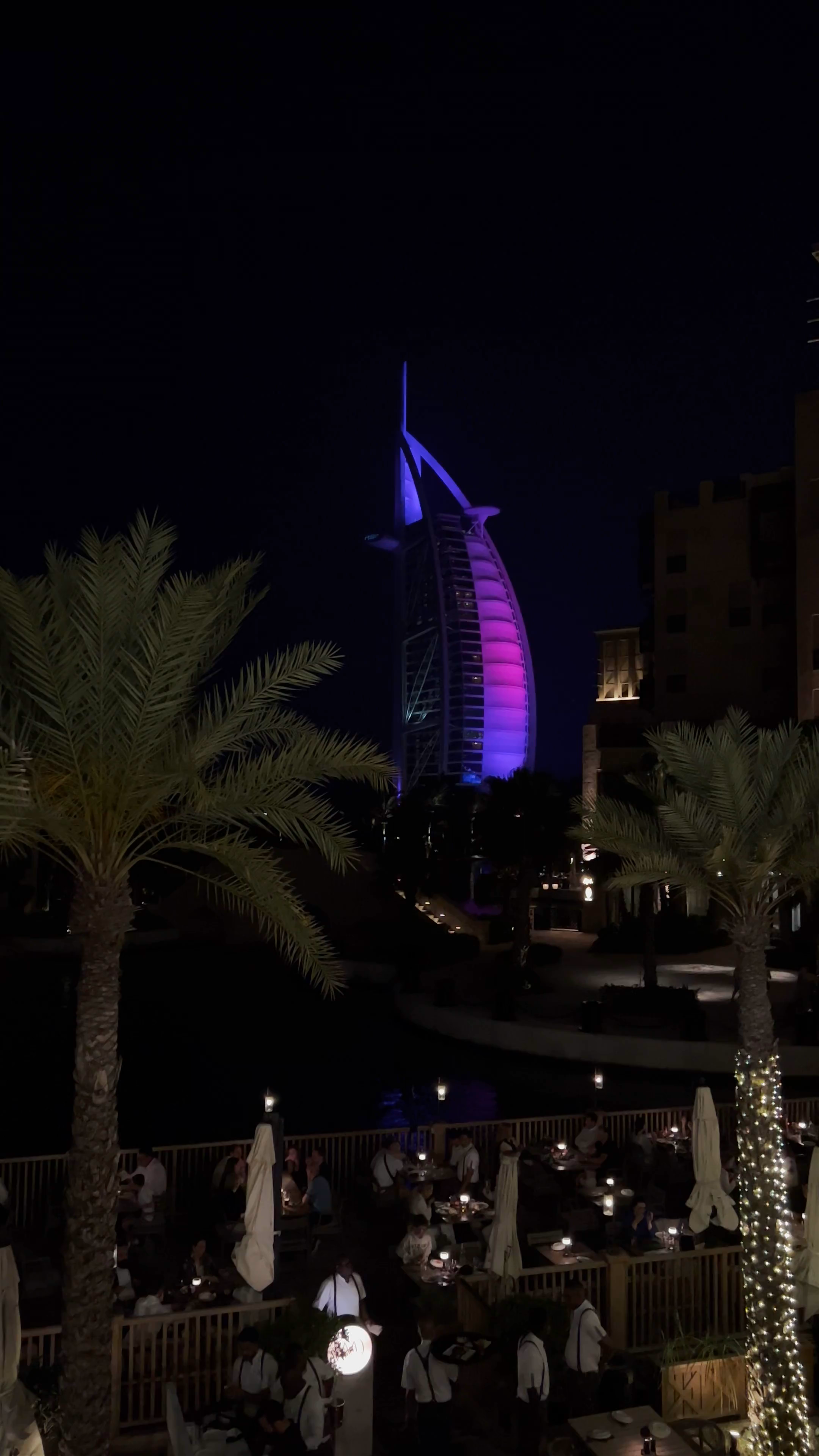Madinat Jumeirah Night Dining with Burj Al Arab Lights - Dubai